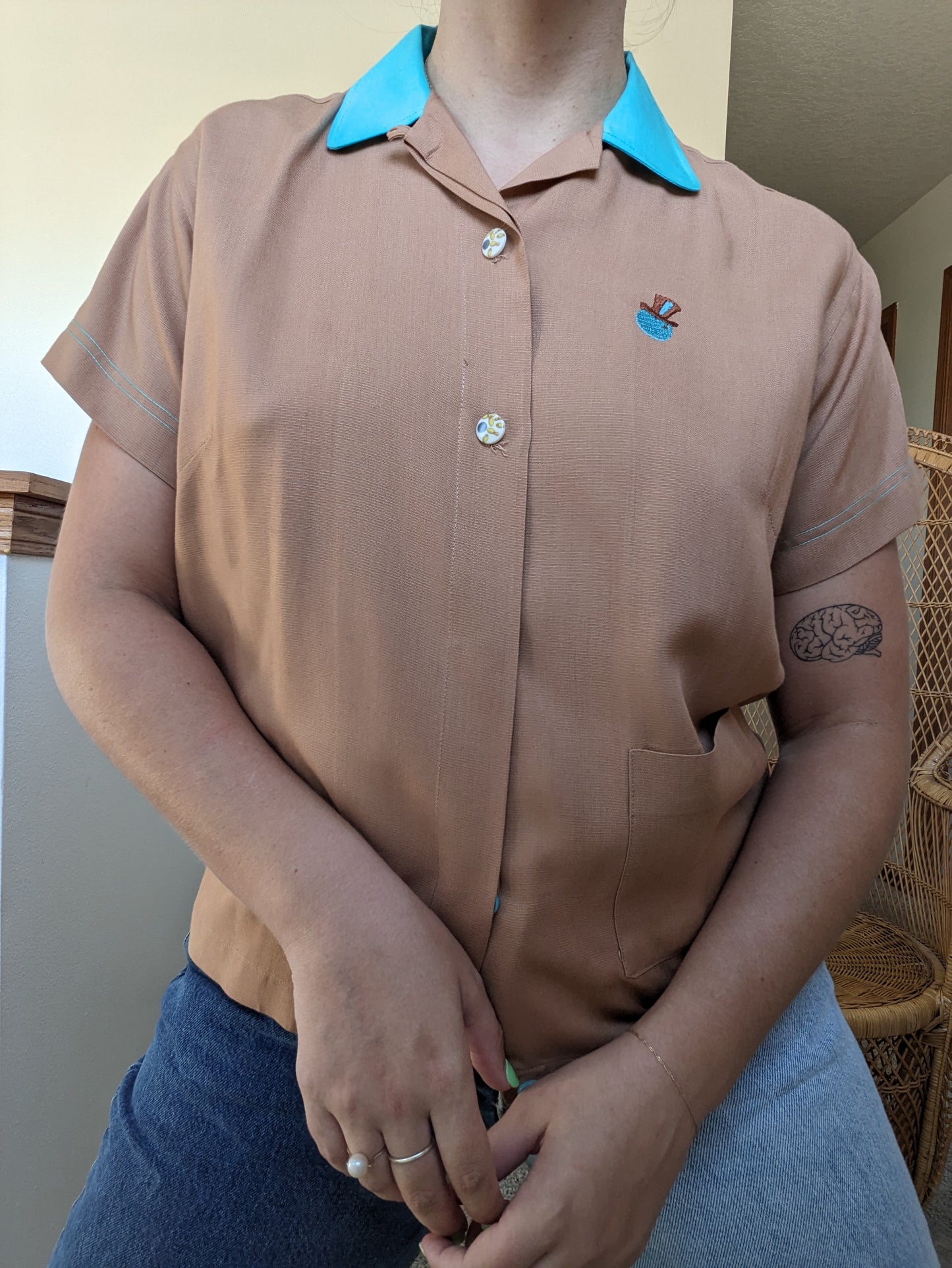 1950s bowling shirt Top Rad Bonnie's Vintage