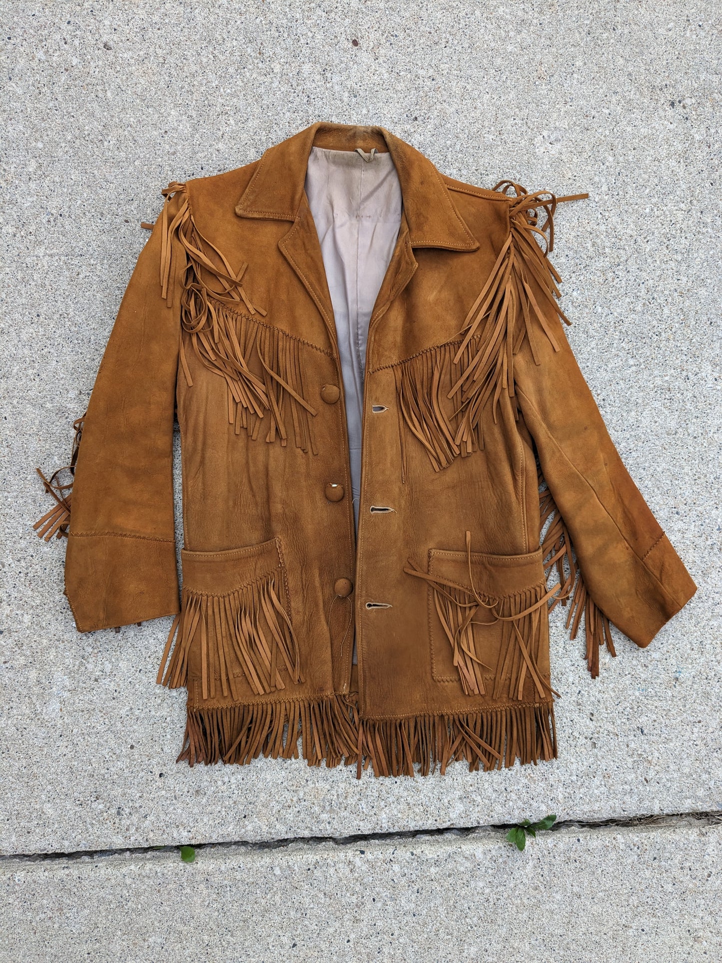 1960s fringe leather jacket Jacket Rad Bonnie's Vintage