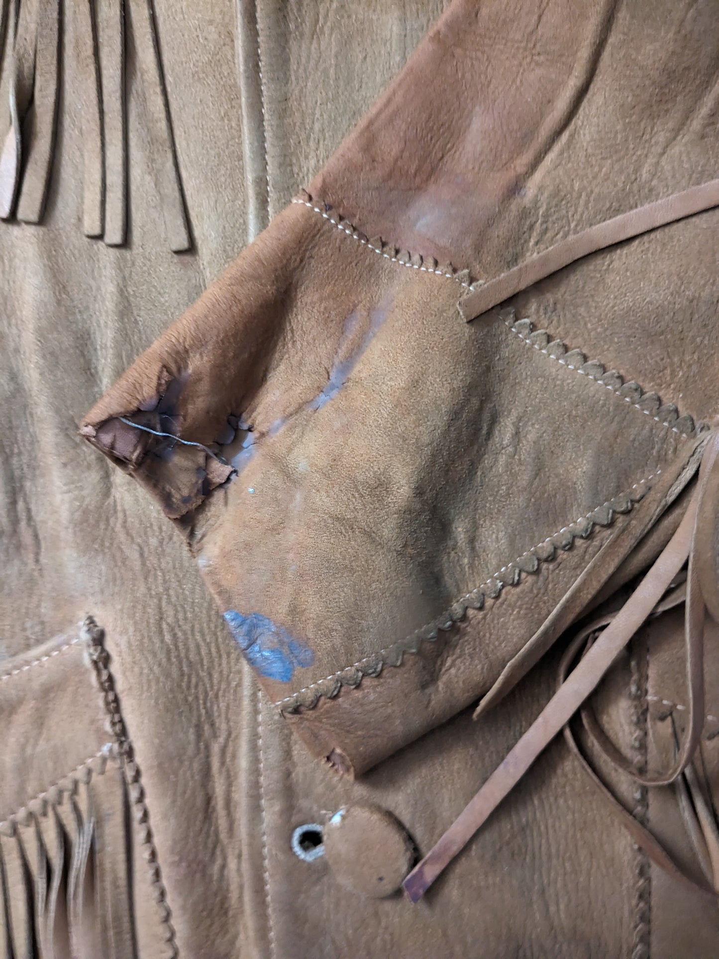 1960s fringe leather jacket Jacket Rad Bonnie's Vintage