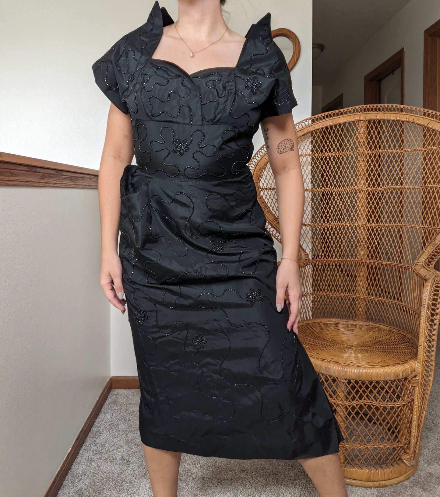 1950s vampy beaded dress Dress Rad Bonnie's Vintage