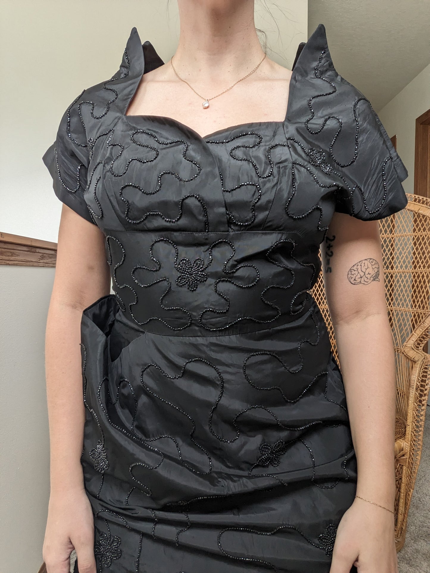 1950s vampy beaded dress Dress Rad Bonnie's Vintage