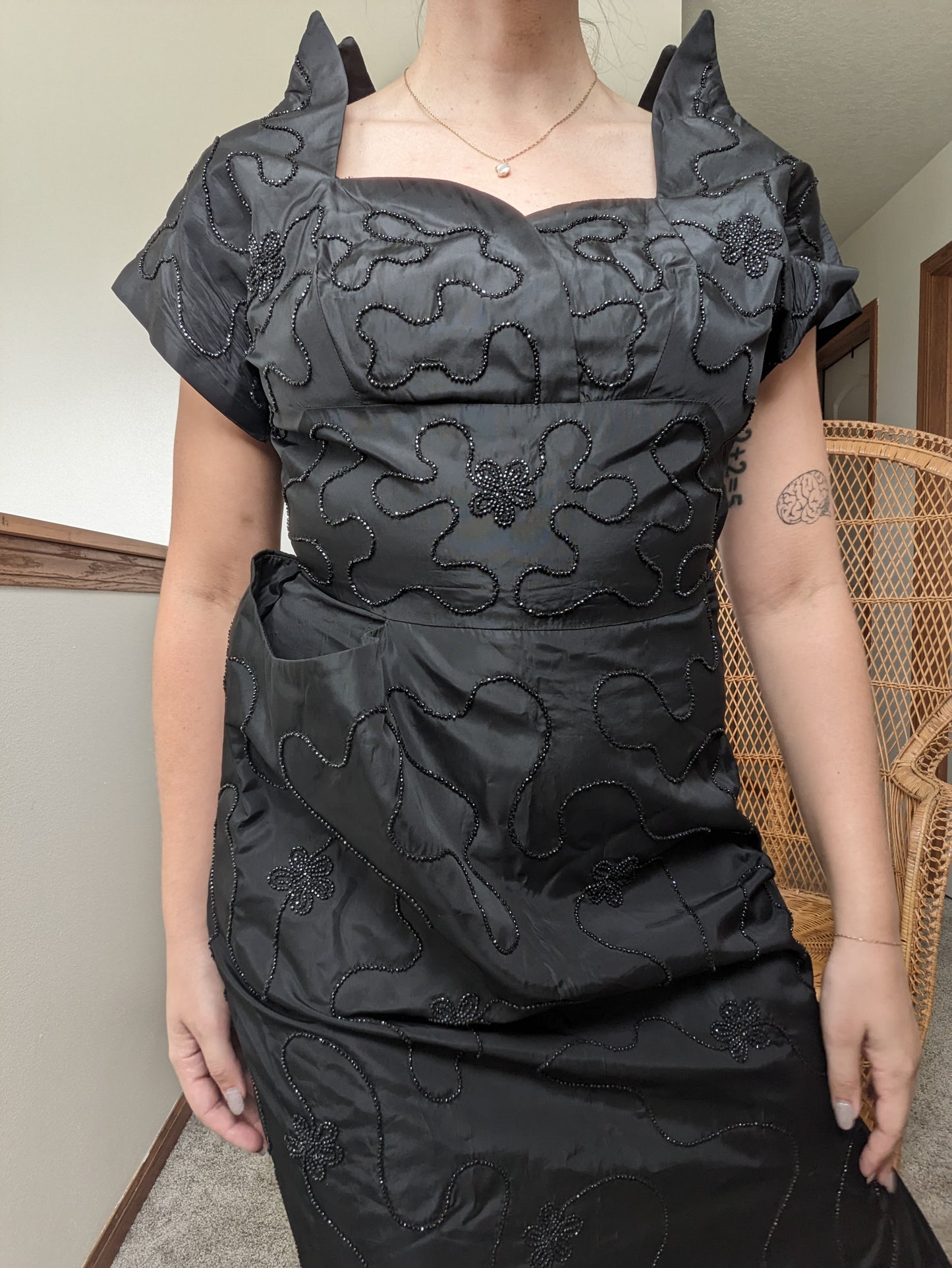 1950s vampy beaded dress Dress Rad Bonnie's Vintage