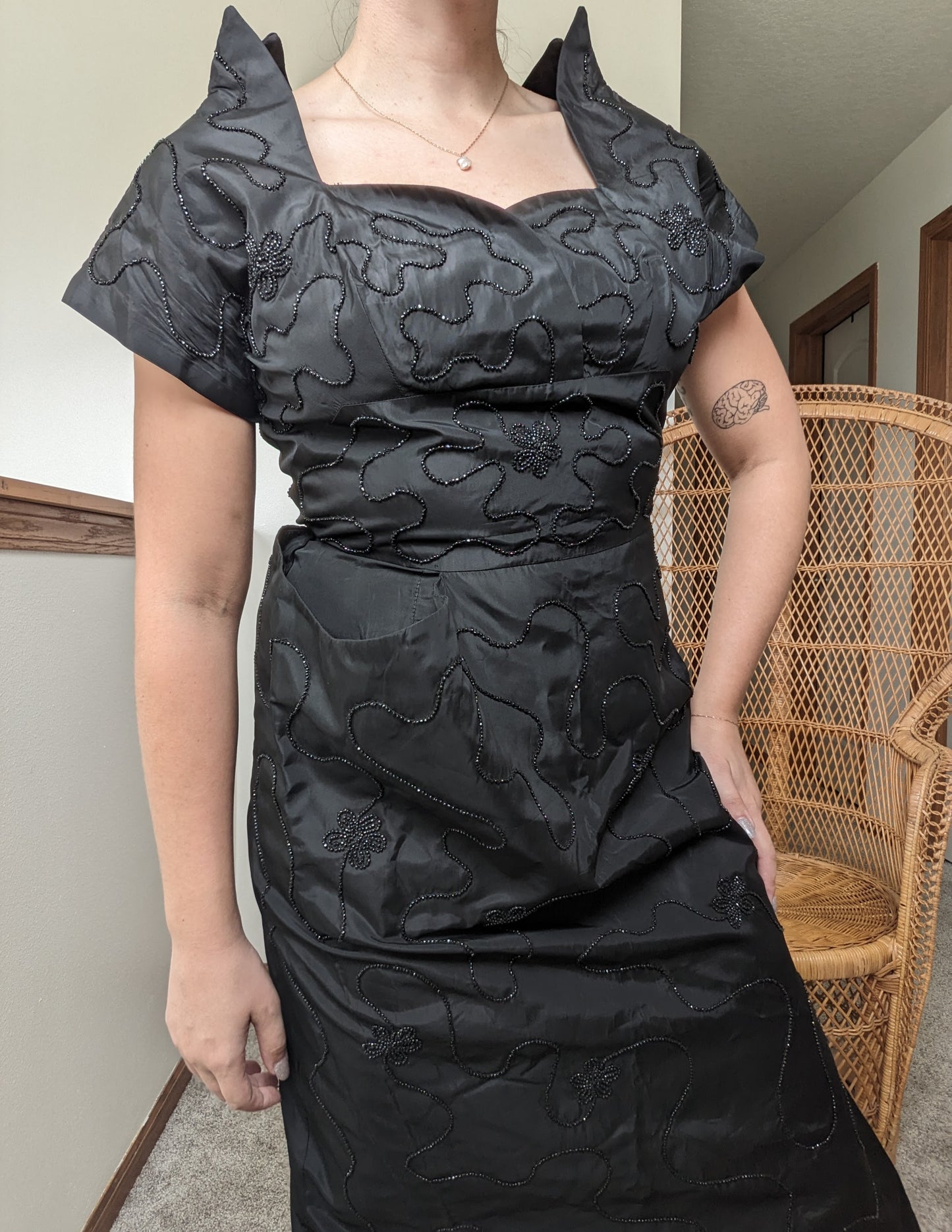 1950s vampy beaded dress Dress Rad Bonnie's Vintage
