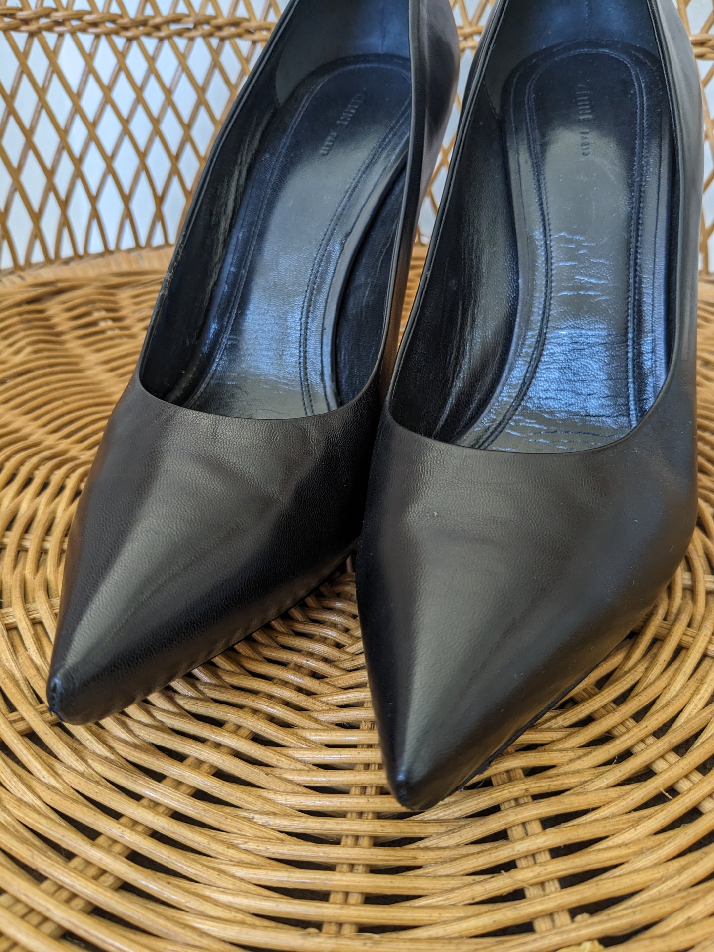 Celine pointed toe black pumps Shoes Rad Bonnie's Vintage