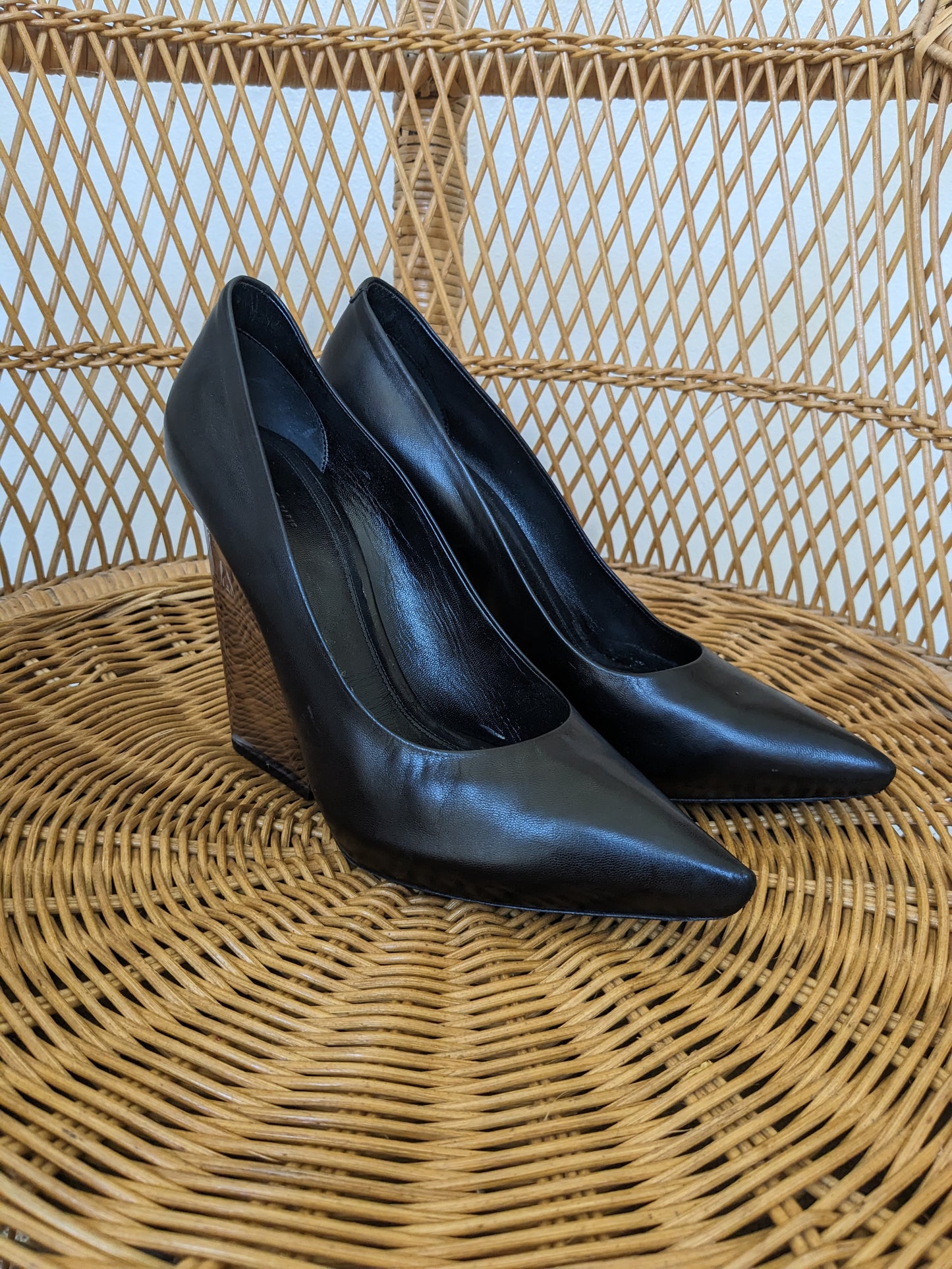 Celine pointed toe black pumps Shoes Rad Bonnie's Vintage