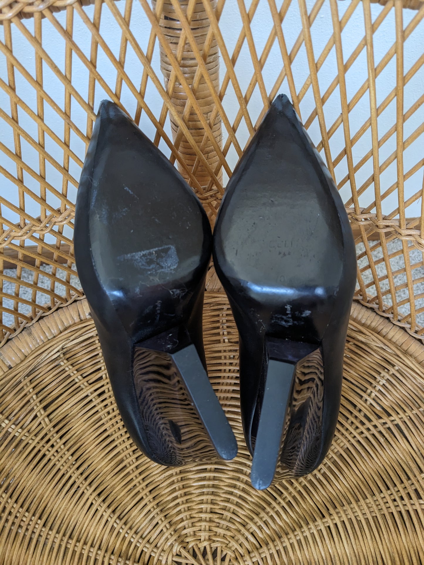 Celine pointed toe black pumps Shoes Rad Bonnie's Vintage