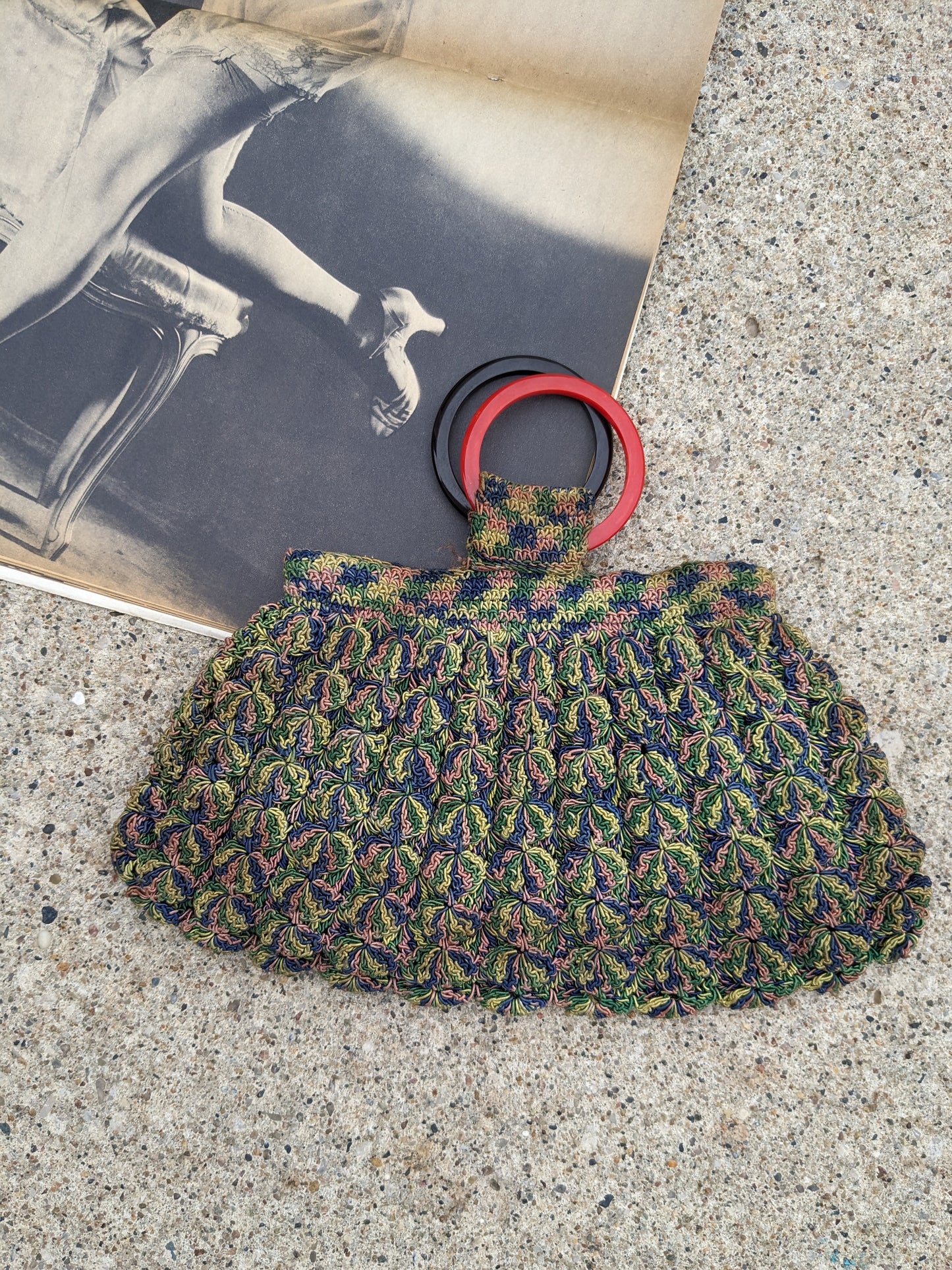 1930s colorful purse Purse Rad Bonnie's Vintage