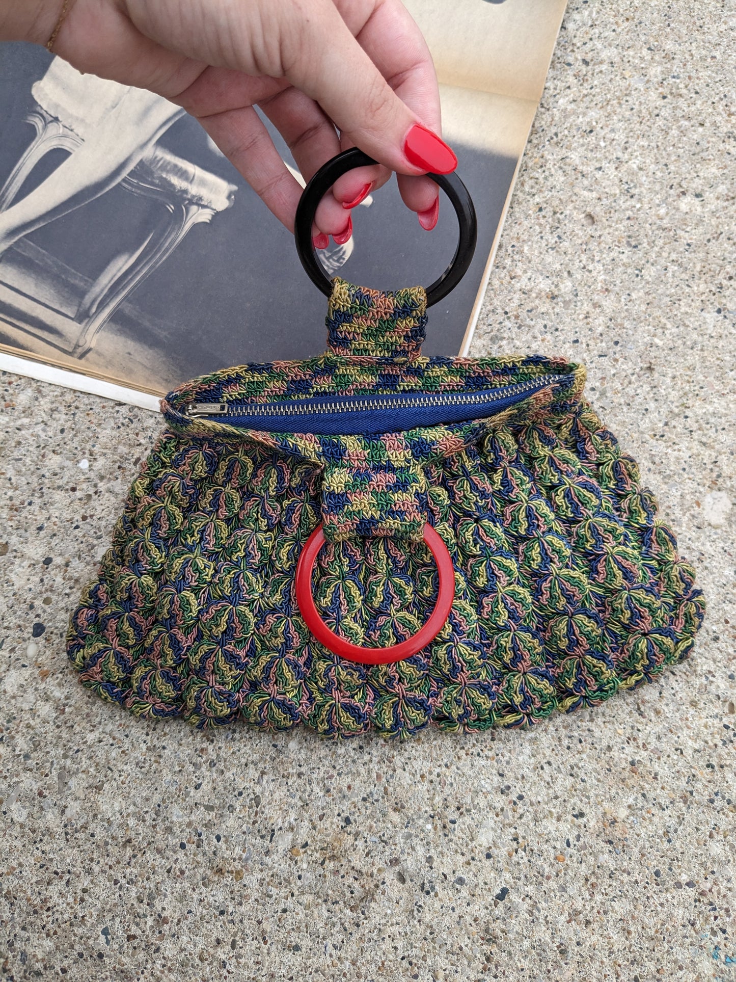 1930s colorful purse Purse Rad Bonnie's Vintage