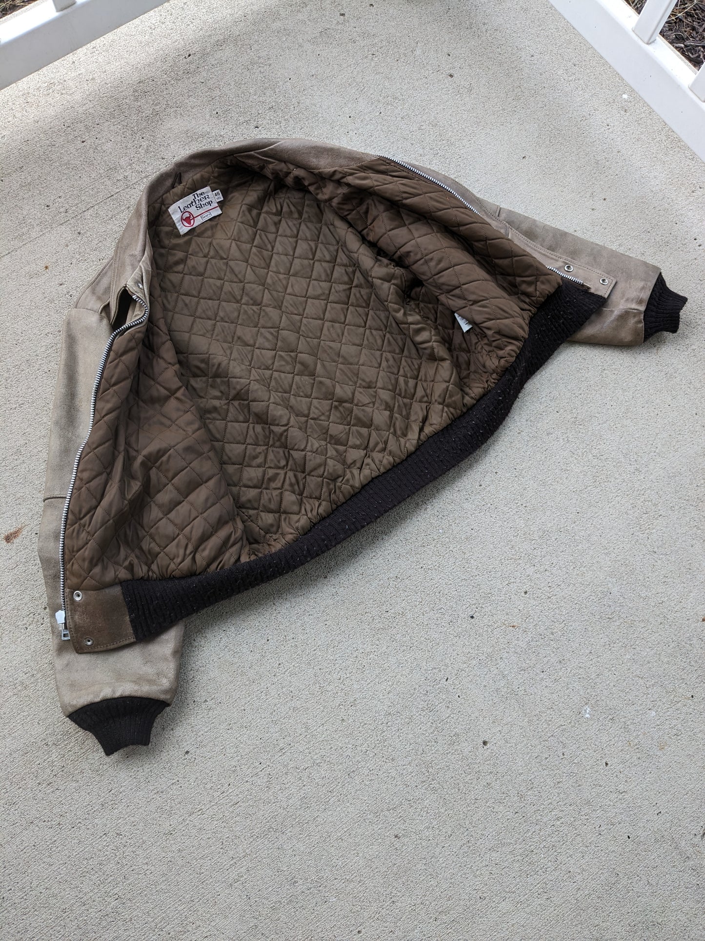 1960s Sears leather bomber jacket Jacket Rad Bonnie's Vintage