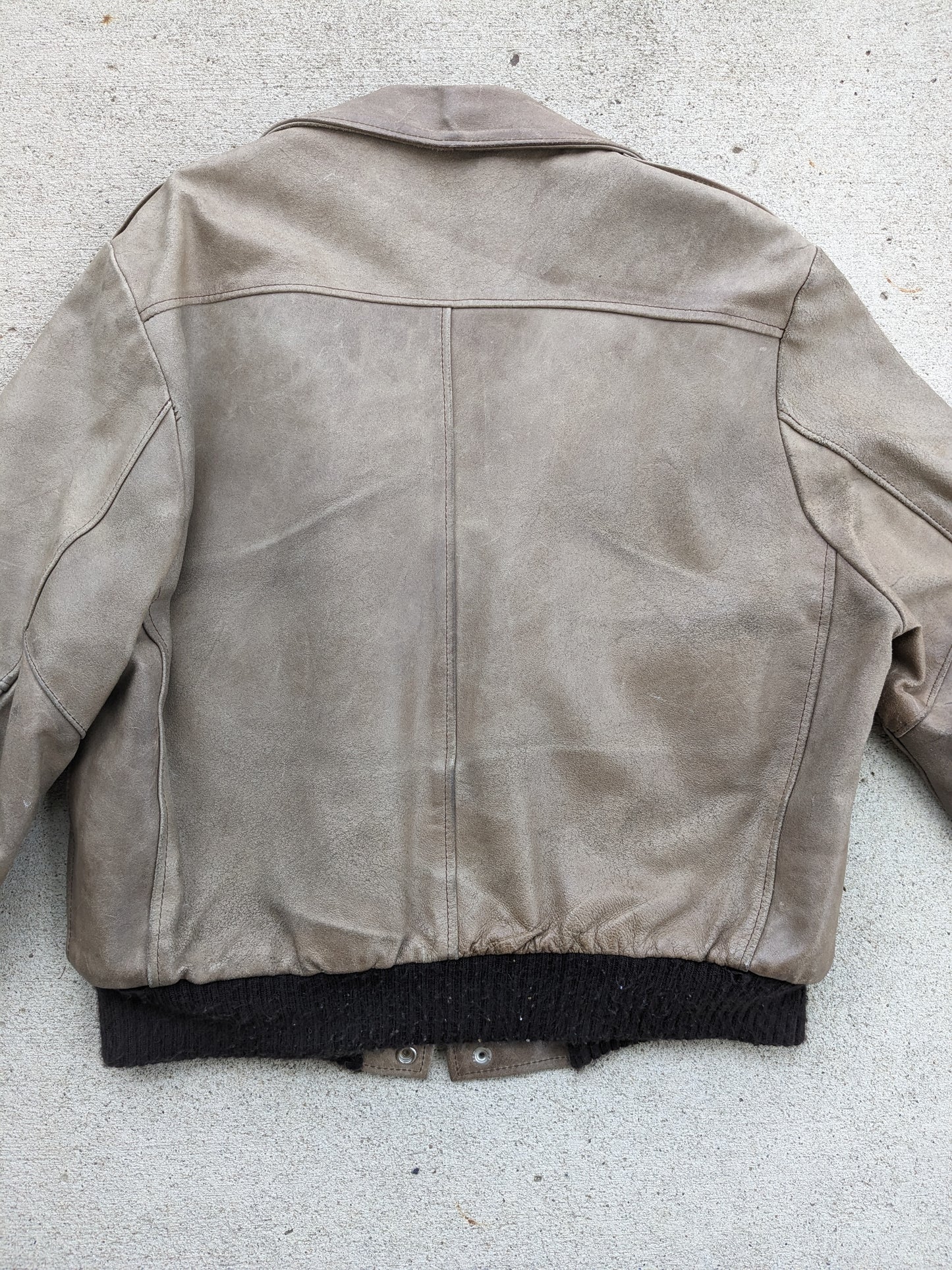 1960s Sears leather bomber jacket Jacket Rad Bonnie's Vintage