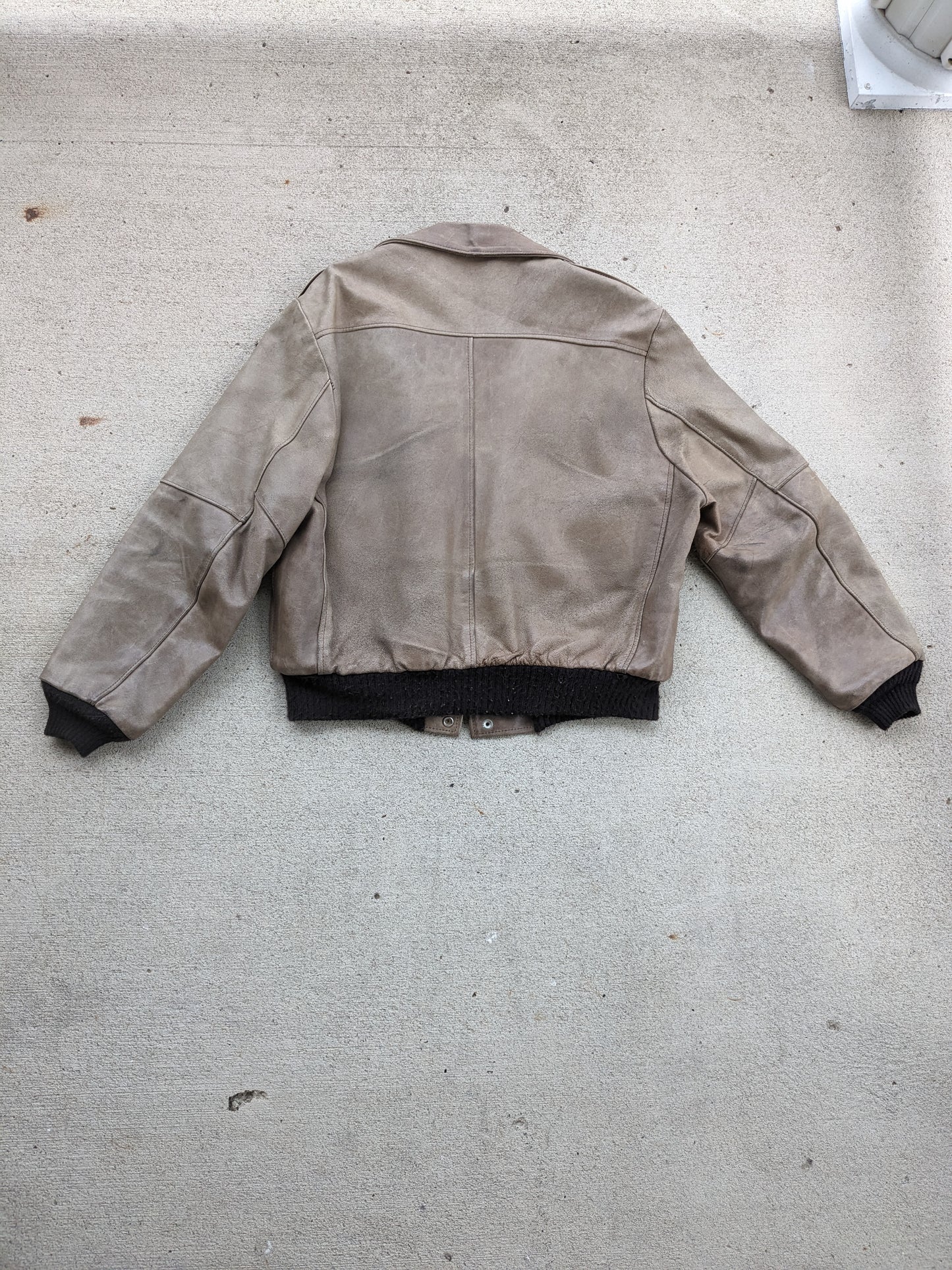 1960s Sears leather bomber jacket Jacket Rad Bonnie's Vintage