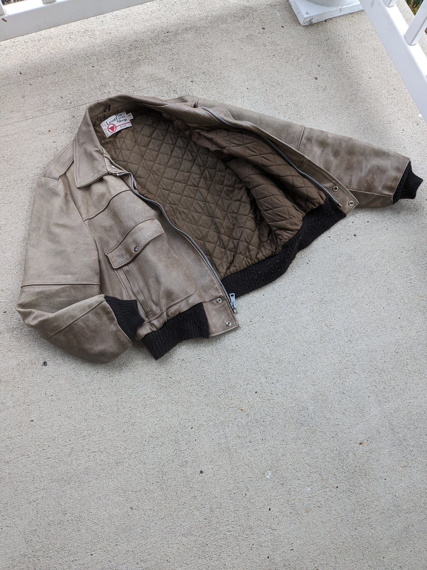 1960s Sears leather bomber jacket Jacket Rad Bonnie's Vintage