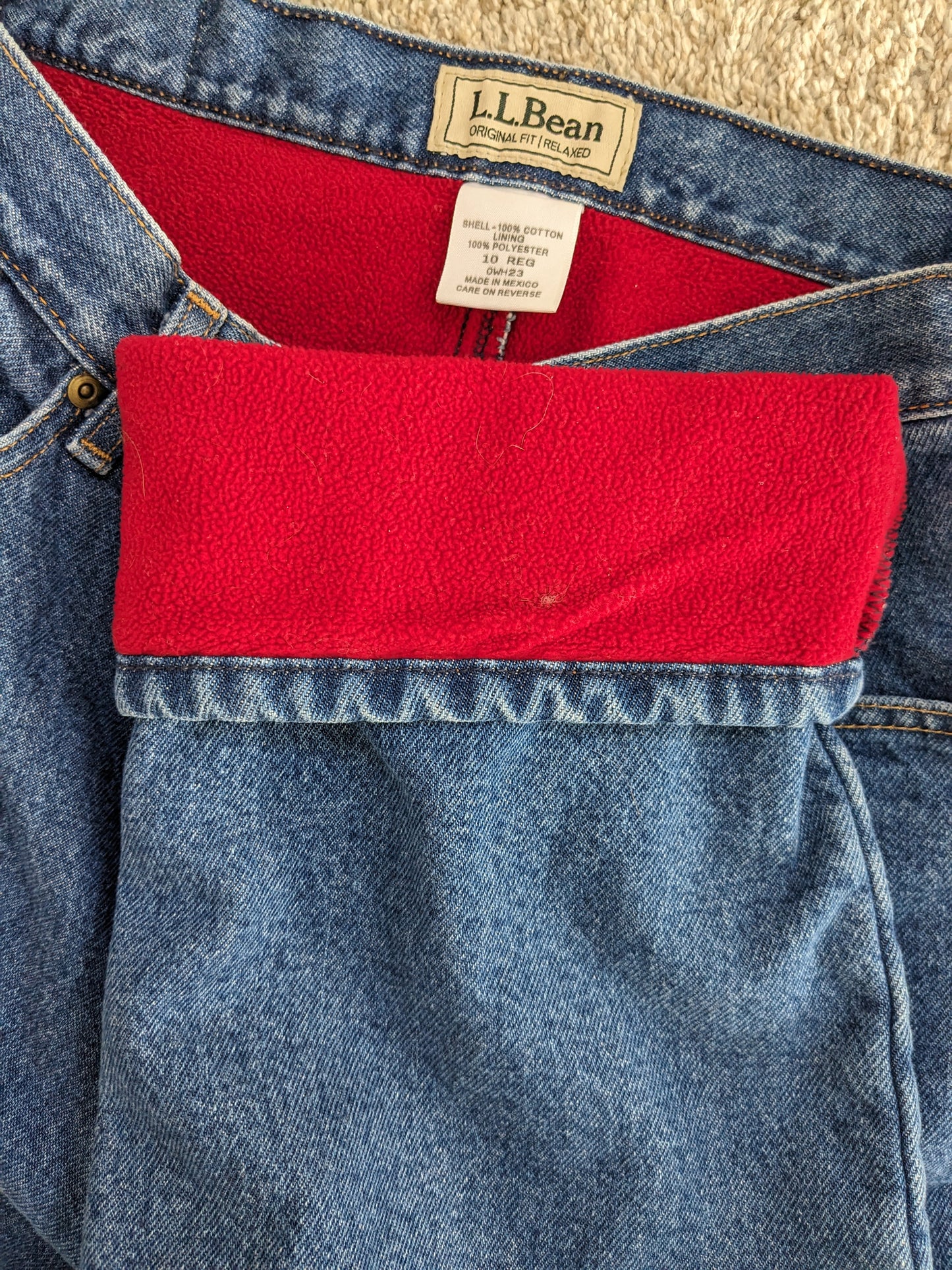 1990s L.L. Bean fleece lined jeans jeans Rad Bonnie's Vintage