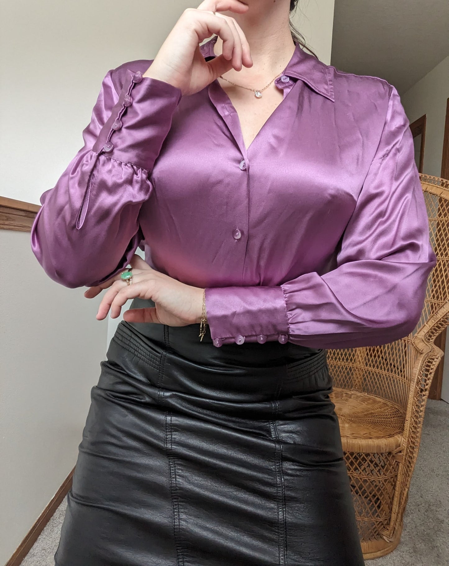 1990s 100% silk Bob Mackie button up Button Up Shirt Rad Bonnie's Vintage