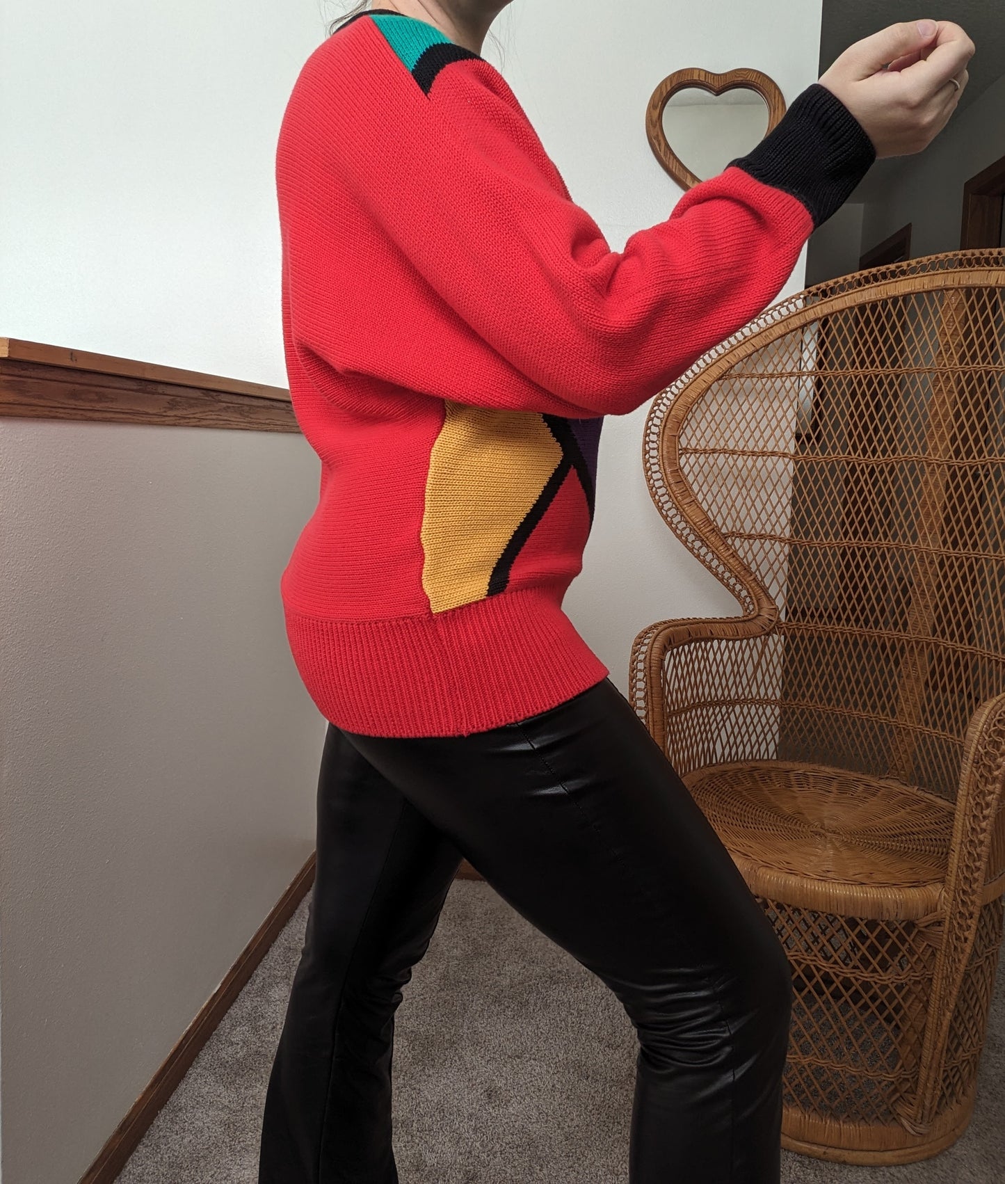 1980s Bloomingdale's color block sweater Sweater Rad Bonnie's Vintage