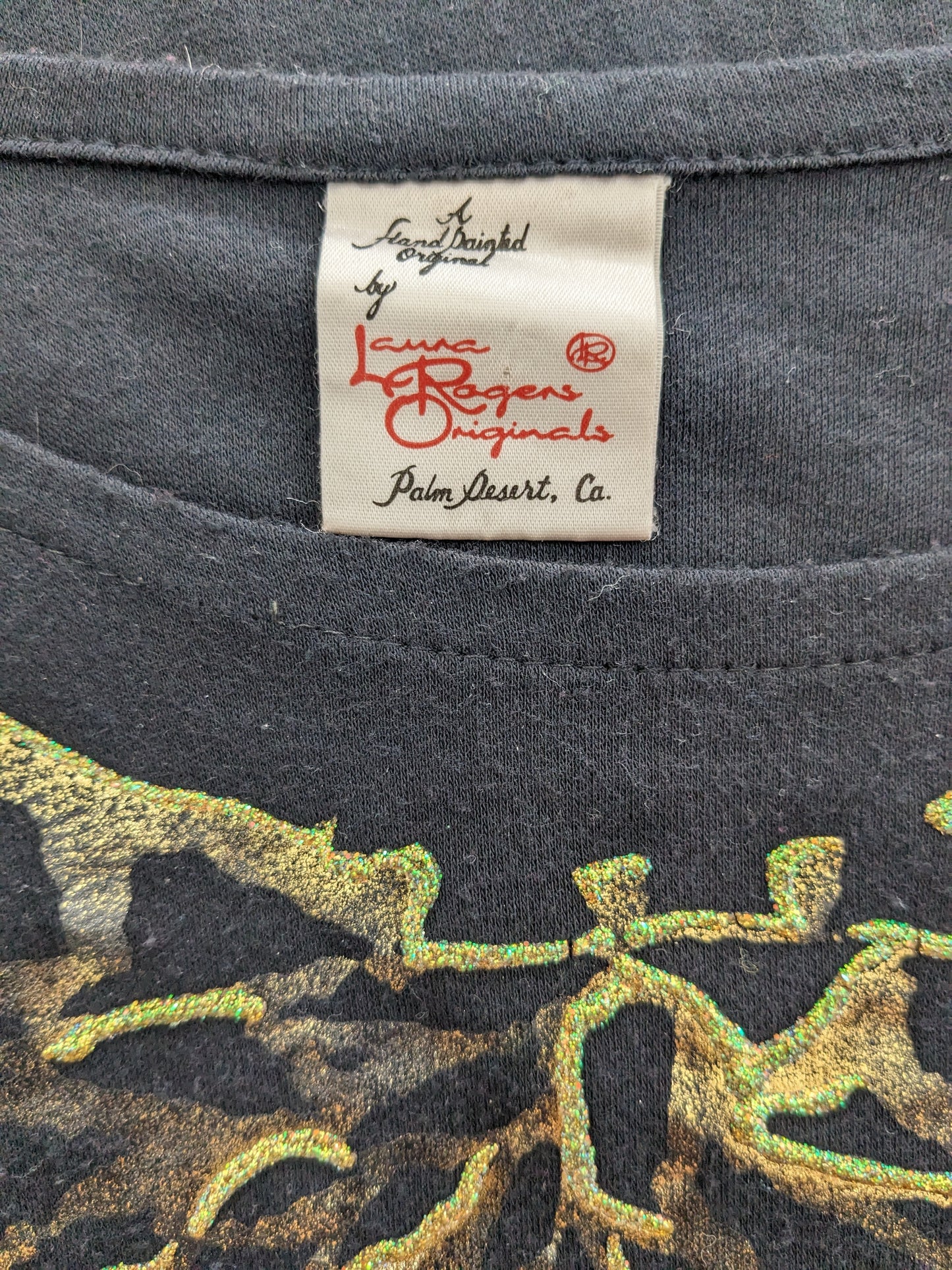 1980s gold leopard tunic