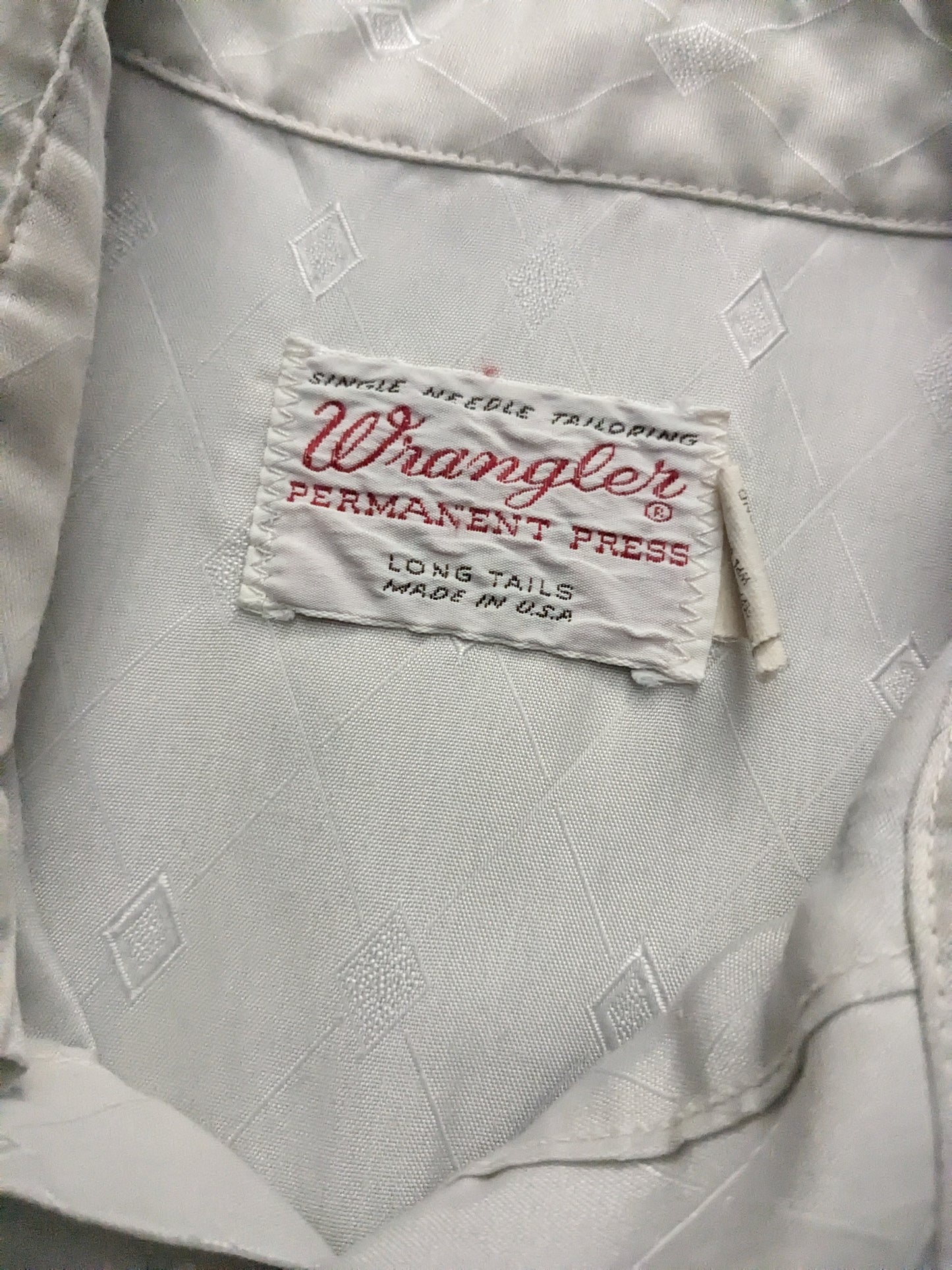 1970s white pearl snap Western Shirt Rad Bonnie's Vintage