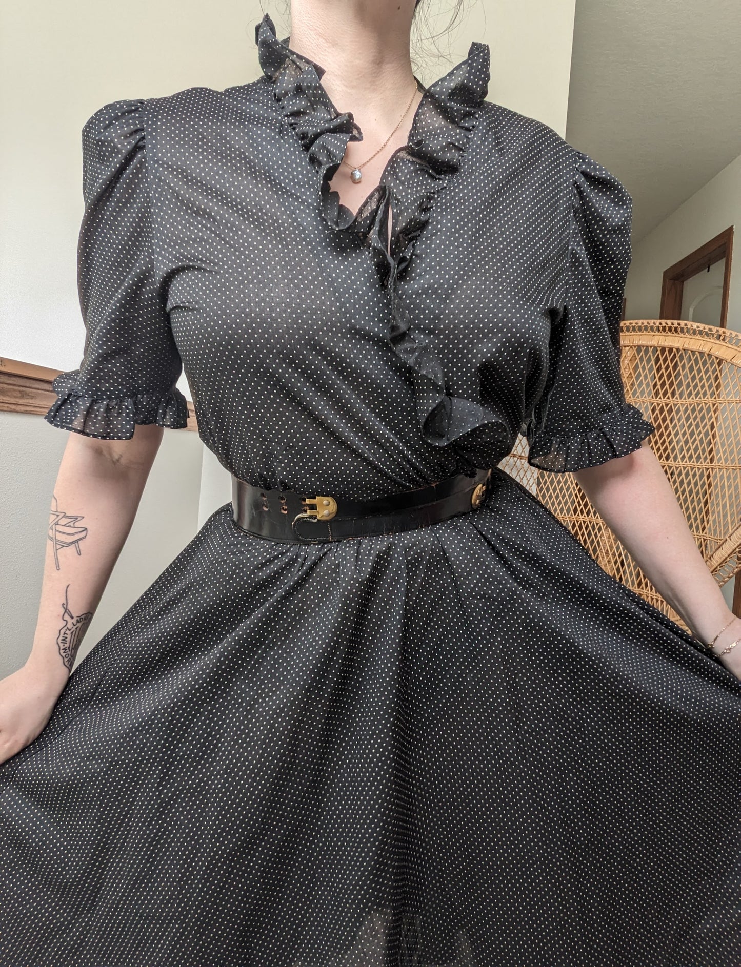 1970s polka dot dress Dress Rad Bonnie's Vintage