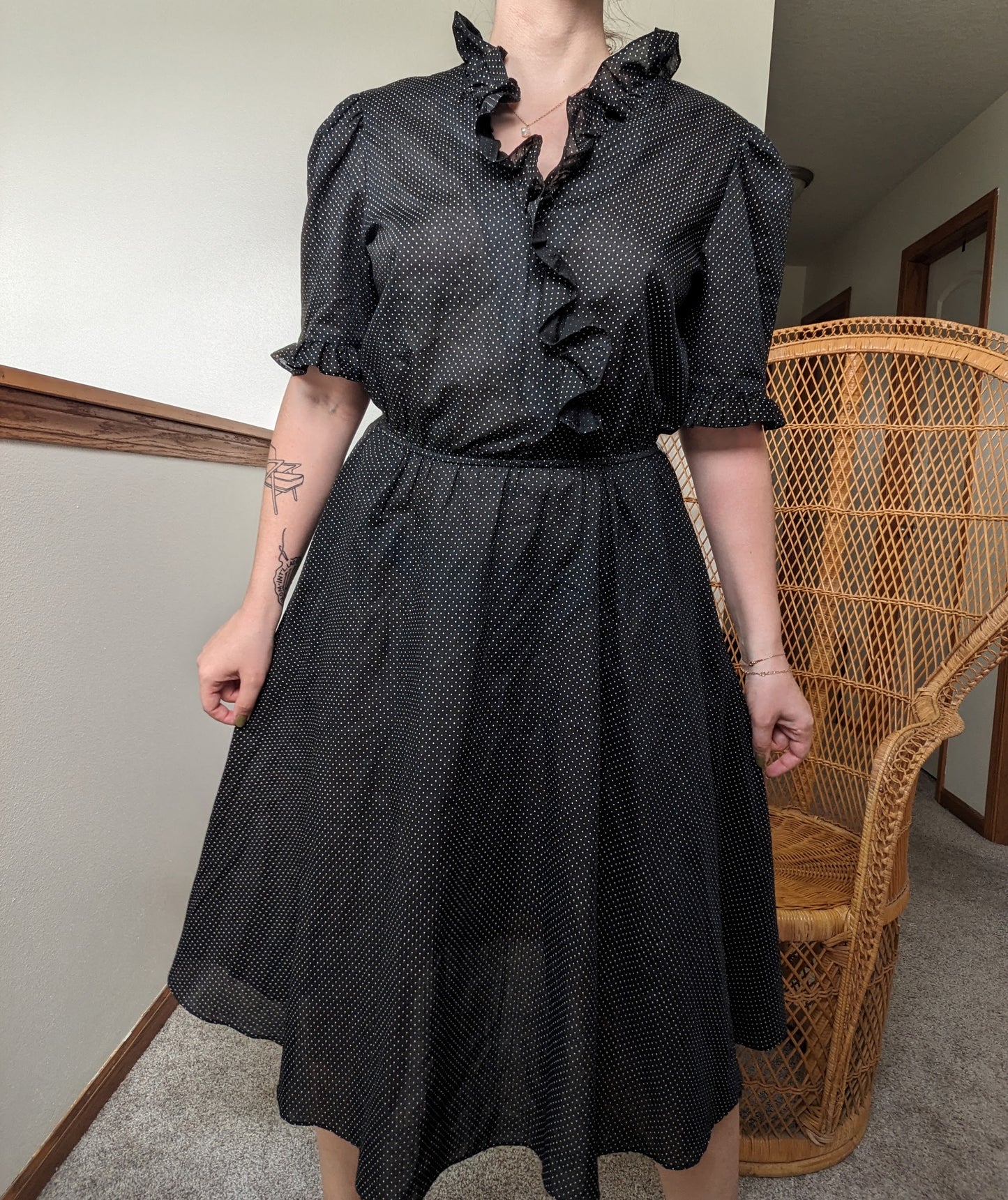 1970s polka dot dress Dress Rad Bonnie's Vintage