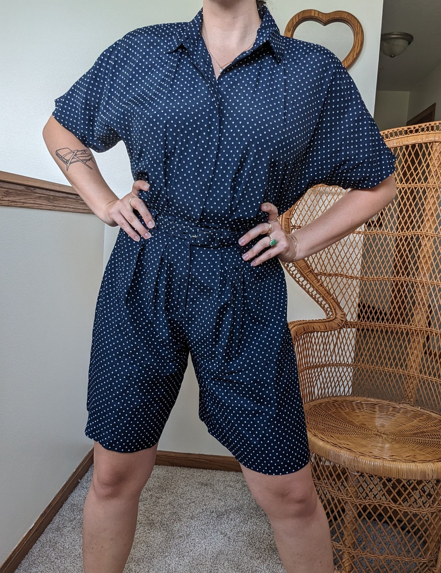 1980s polka dot romper Romper Rad Bonnie's Vintage