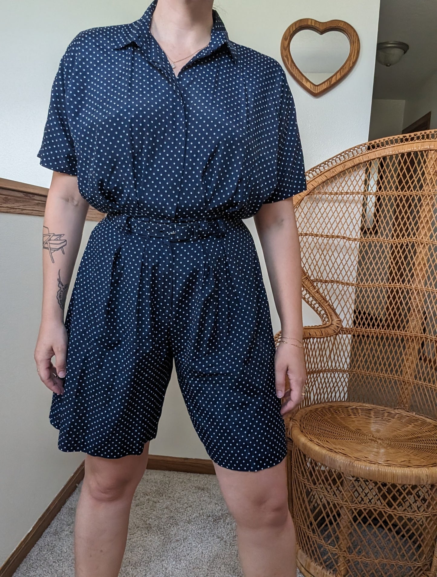 1980s polka dot romper Romper Rad Bonnie's Vintage