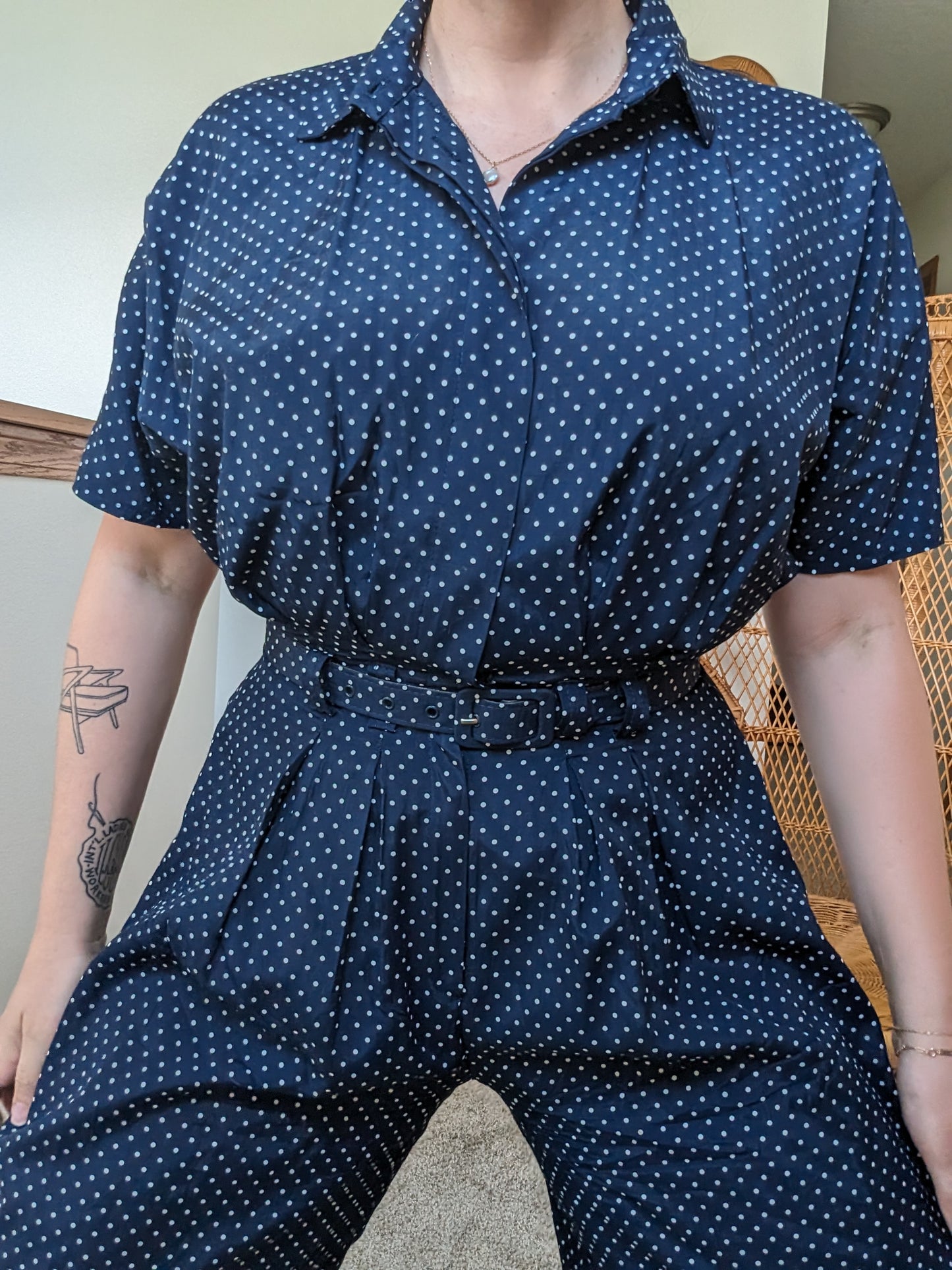 1980s polka dot romper Romper Rad Bonnie's Vintage