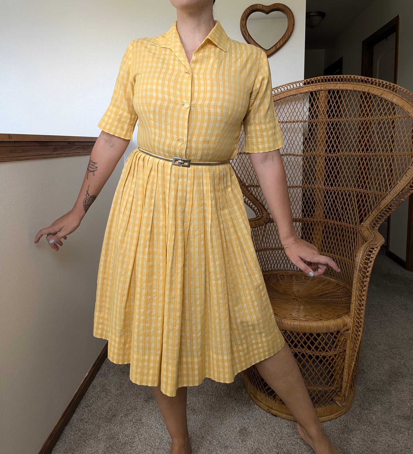 1950s gingham shirt dress Dress Rad Bonnie's Vintage