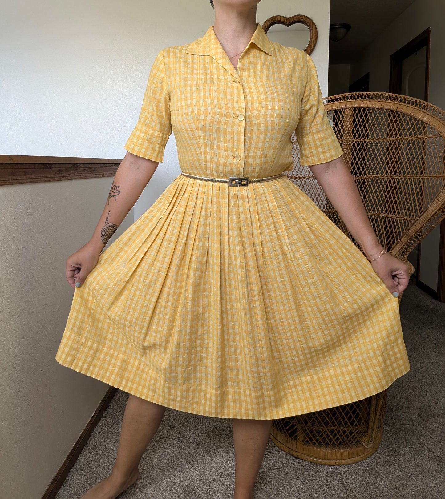 1950s gingham shirt dress Dress Rad Bonnie's Vintage