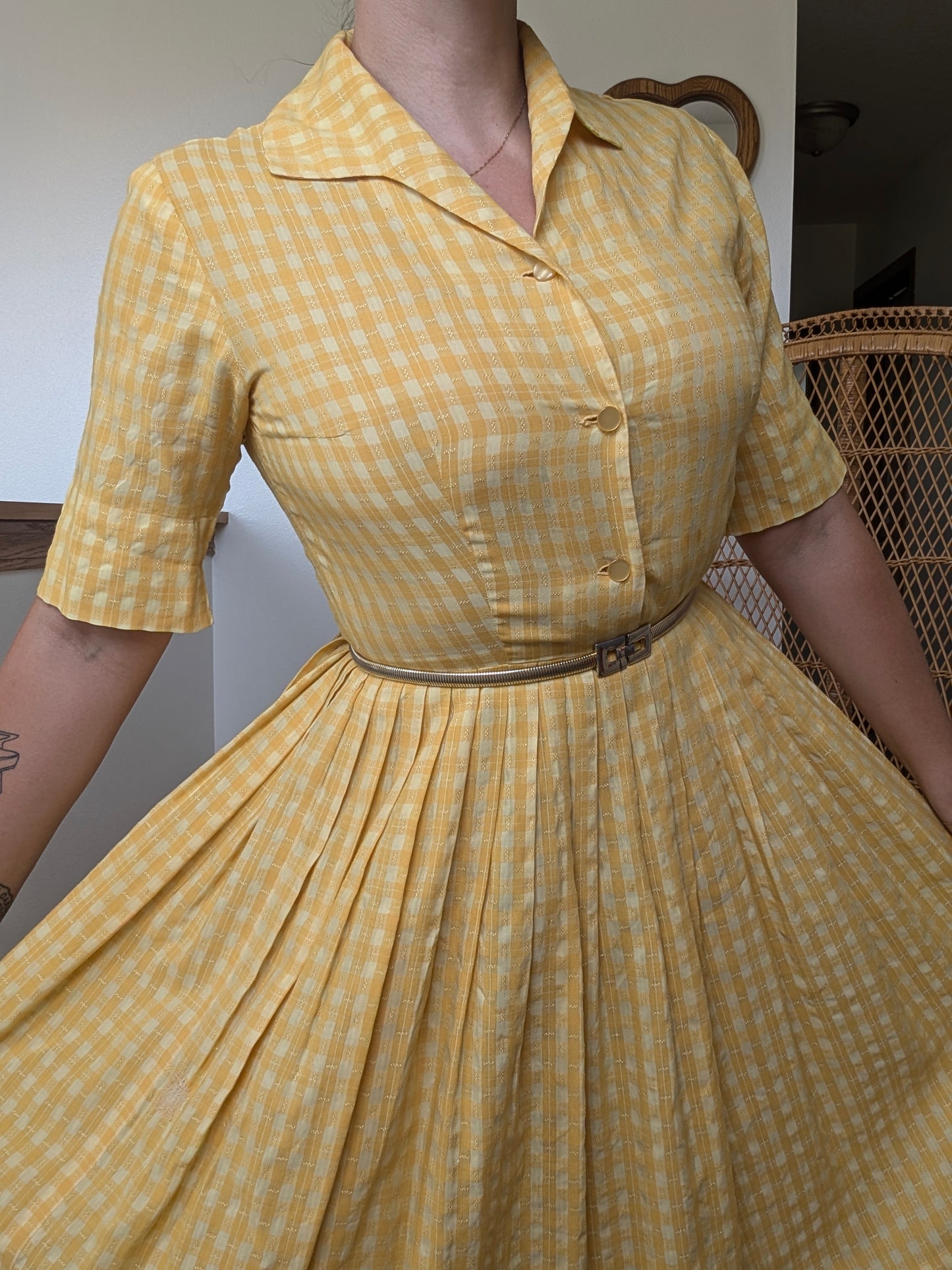 1950s gingham shirt dress Dress Rad Bonnie's Vintage