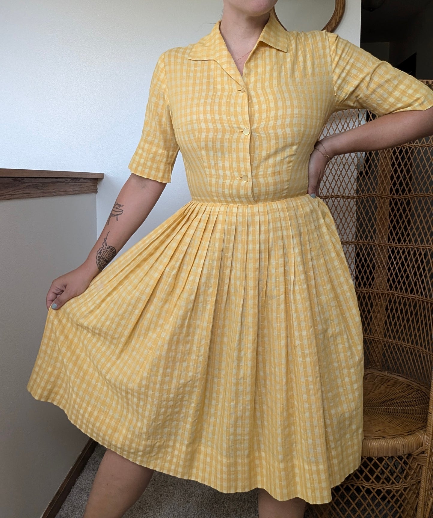 1950s gingham shirt dress Dress Rad Bonnie's Vintage