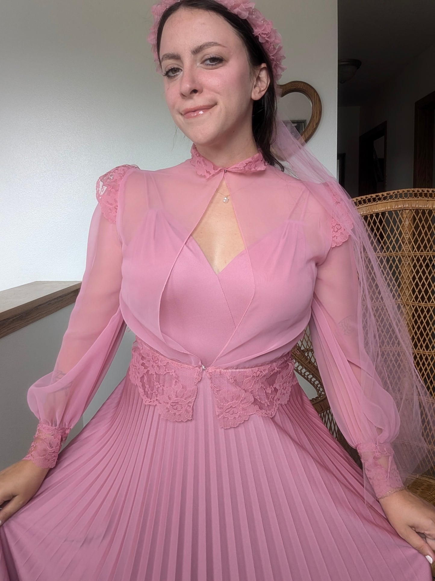 1970s three-piece pink fairy set Dress Rad Bonnie's Vintage