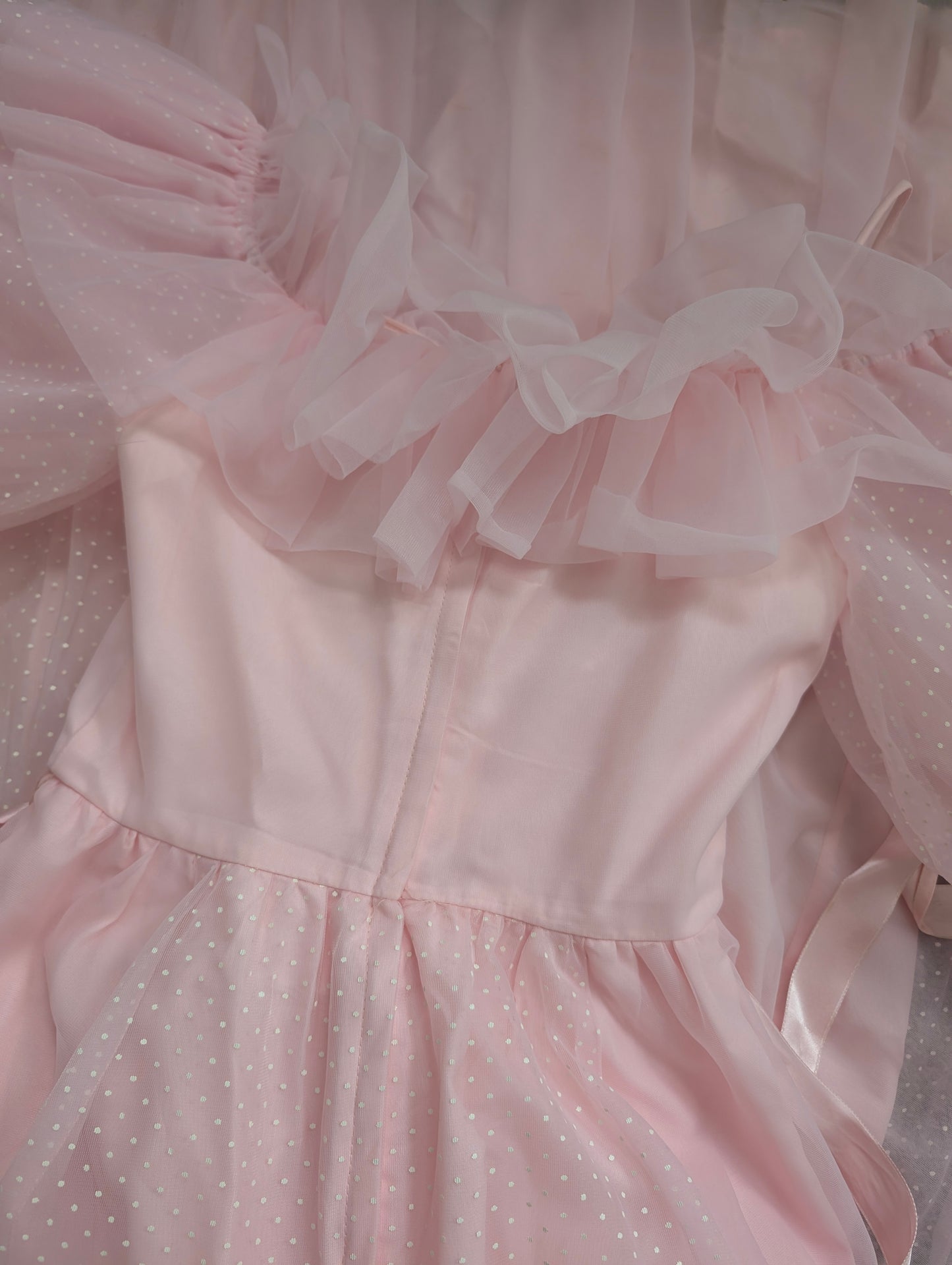 1980s dramatic pink gown Dress Rad Bonnie's Vintage