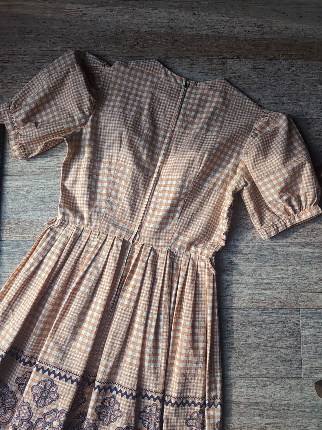 1950s orange gingham dress Dress Rad Bonnie's Vintage