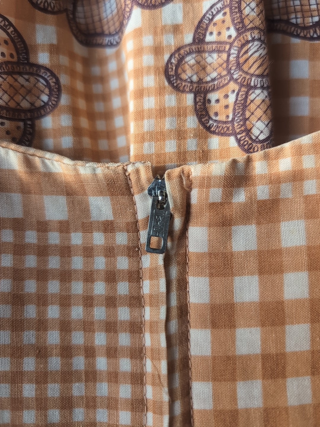 1950s orange gingham dress Dress Rad Bonnie's Vintage