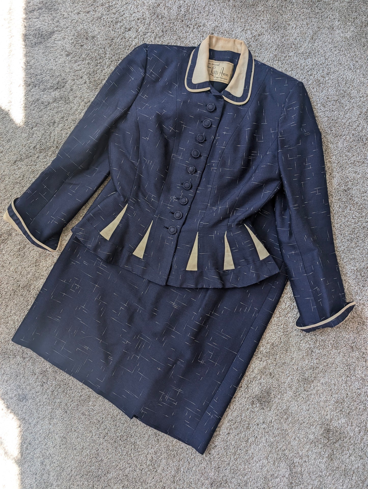 Rare 1940s Lilli Ann skirt suit Suit Rad Bonnie's Vintage