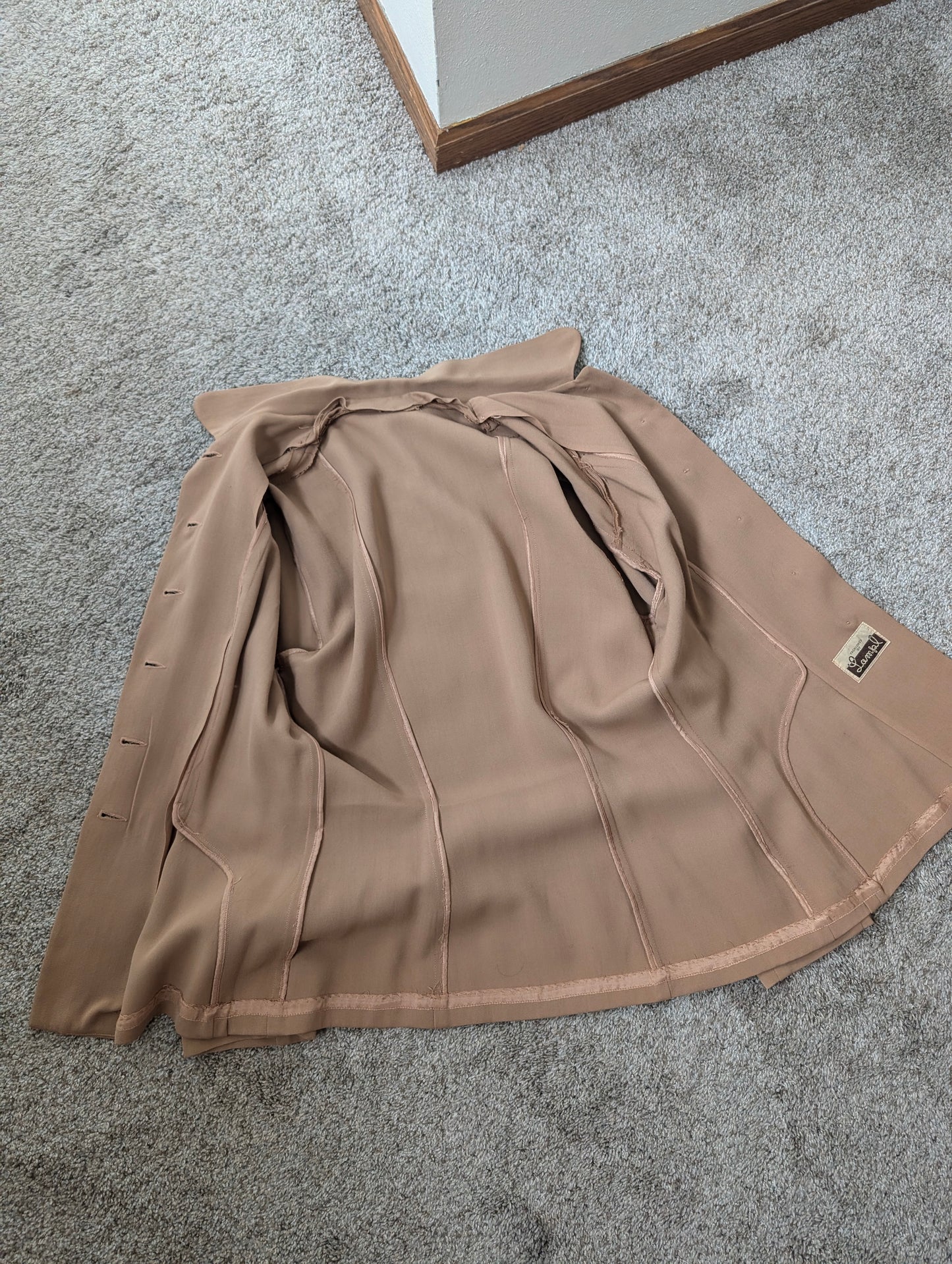 1940s tailored camel blazer Jacket Rad Bonnie's Vintage