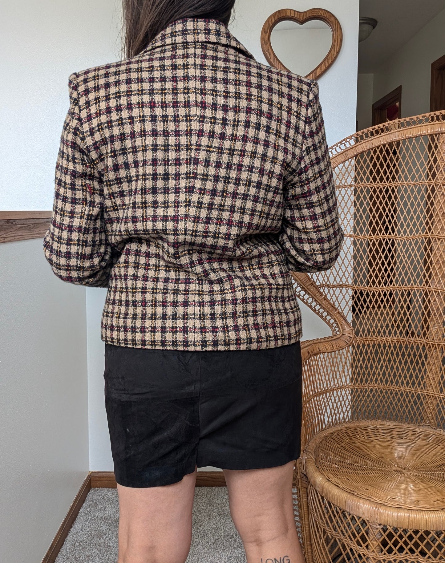 1980s plaid blazer Jacket Rad Bonnie's Vintage