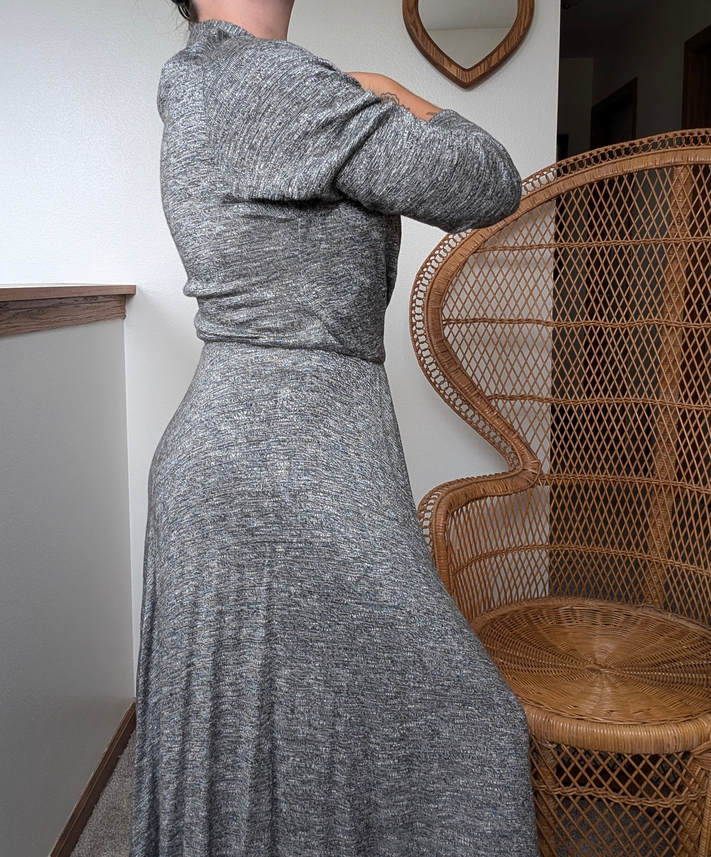 1980s rayon wrap dress Dress Rad Bonnie's Vintage