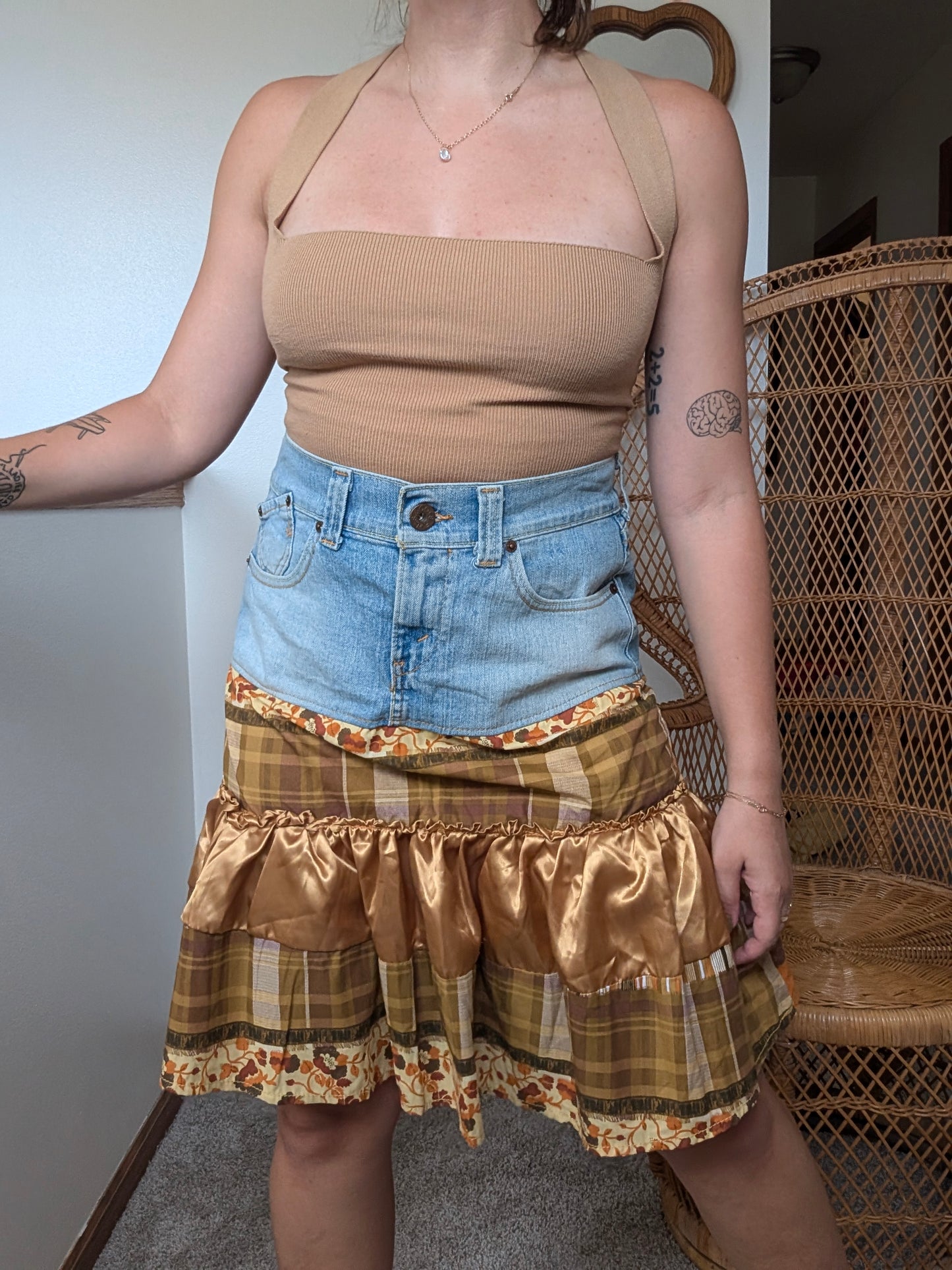 Modern Levi's patchwork skirt Skirt Rad Bonnie's Vintage