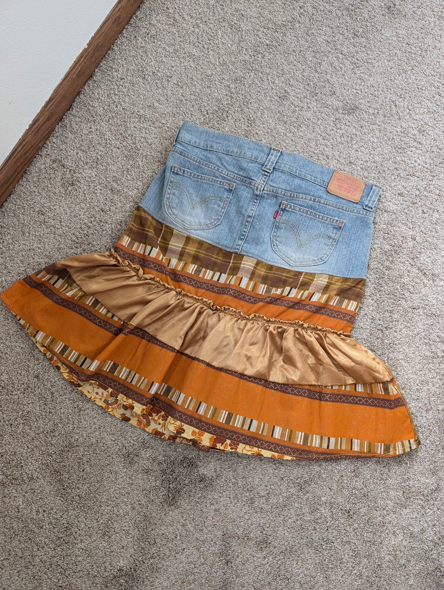 Modern Levi's patchwork skirt Skirt Rad Bonnie's Vintage