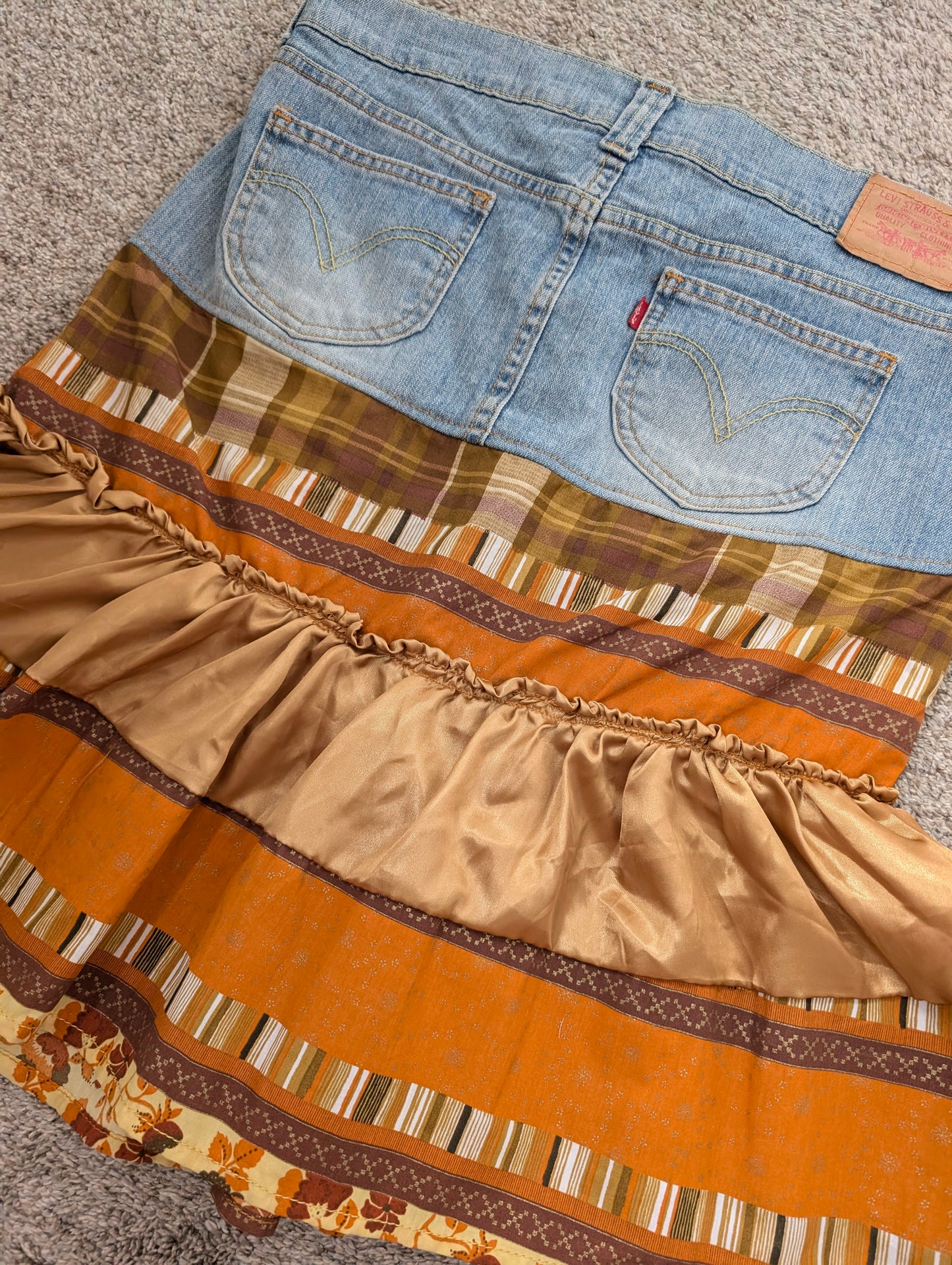 Modern Levi's patchwork skirt Skirt Rad Bonnie's Vintage