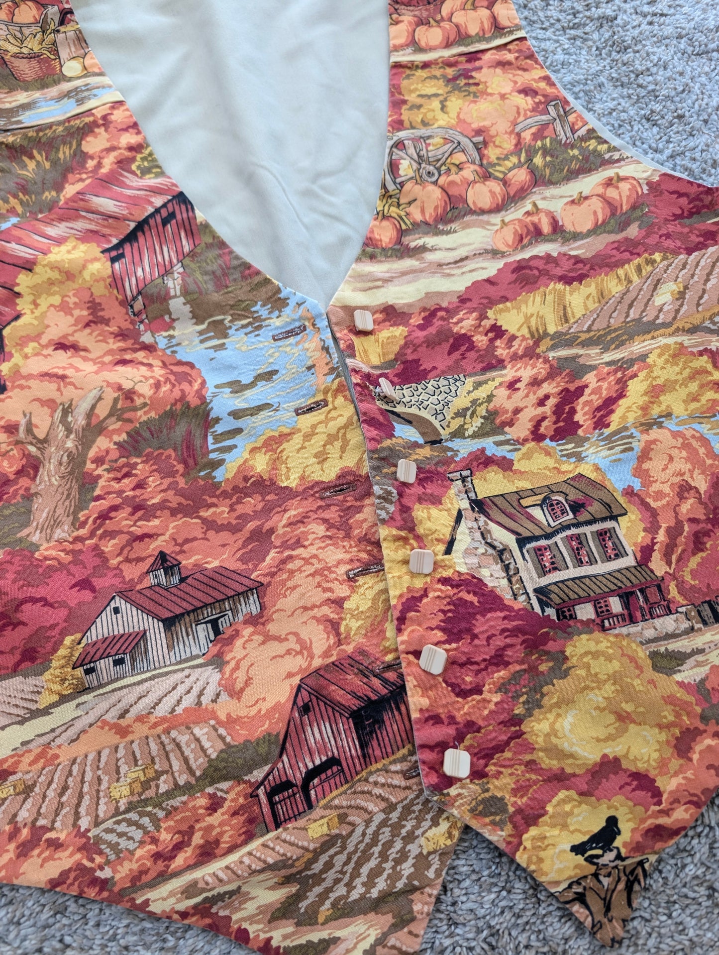 1990s festive fall vest Vest Rad Bonnie's Vintage