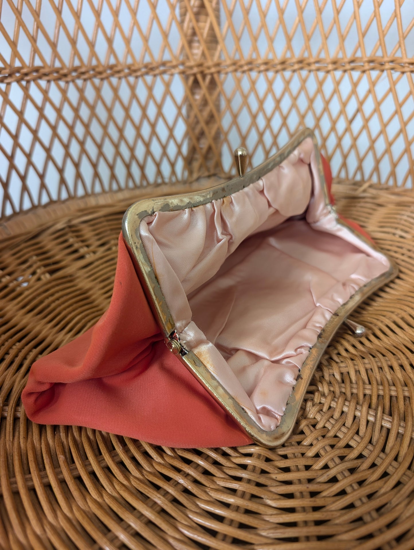 1950s orange purse and glove set Set Rad Bonnie's Vintage