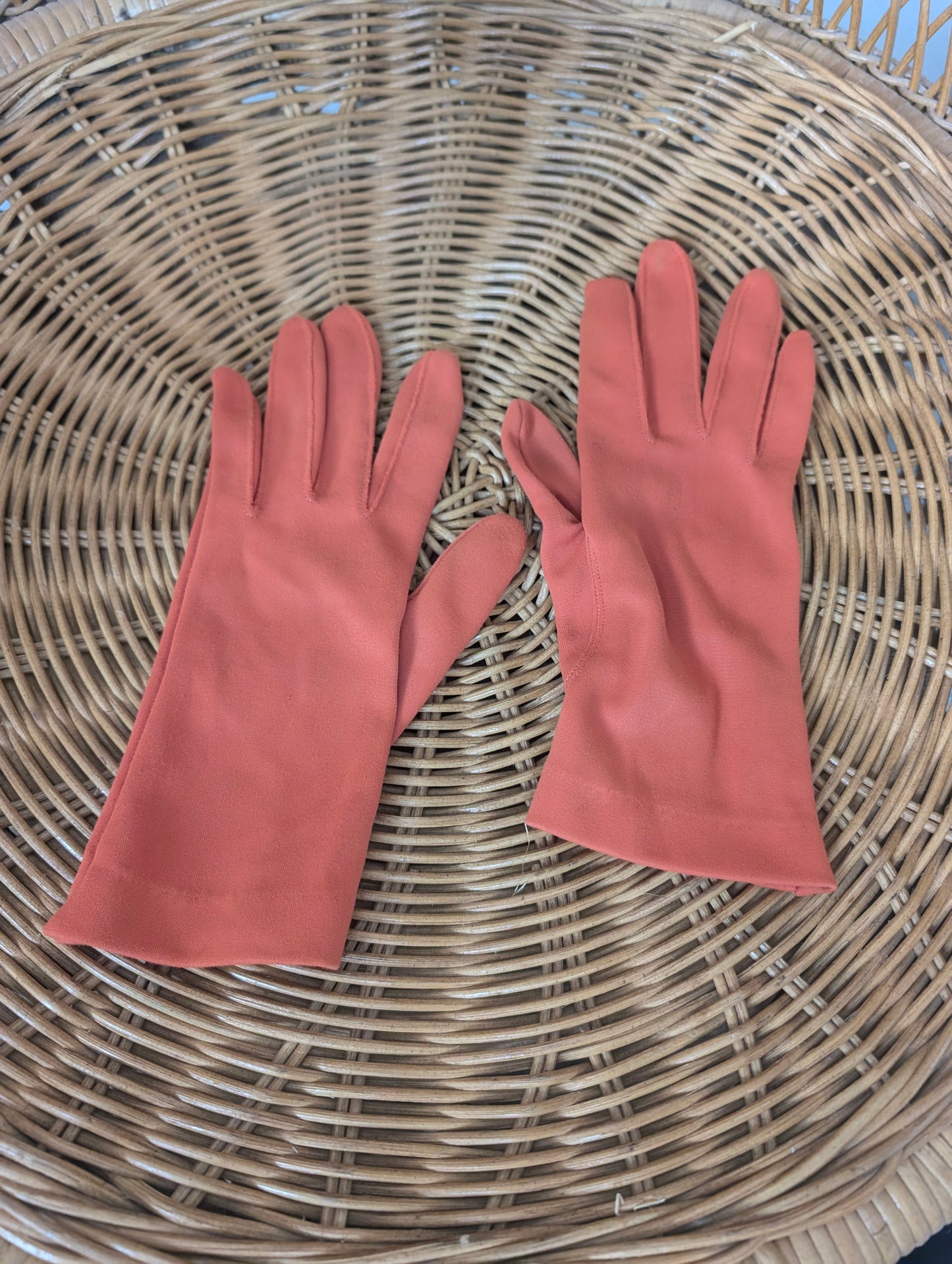 1950s orange purse and glove set Set Rad Bonnie's Vintage