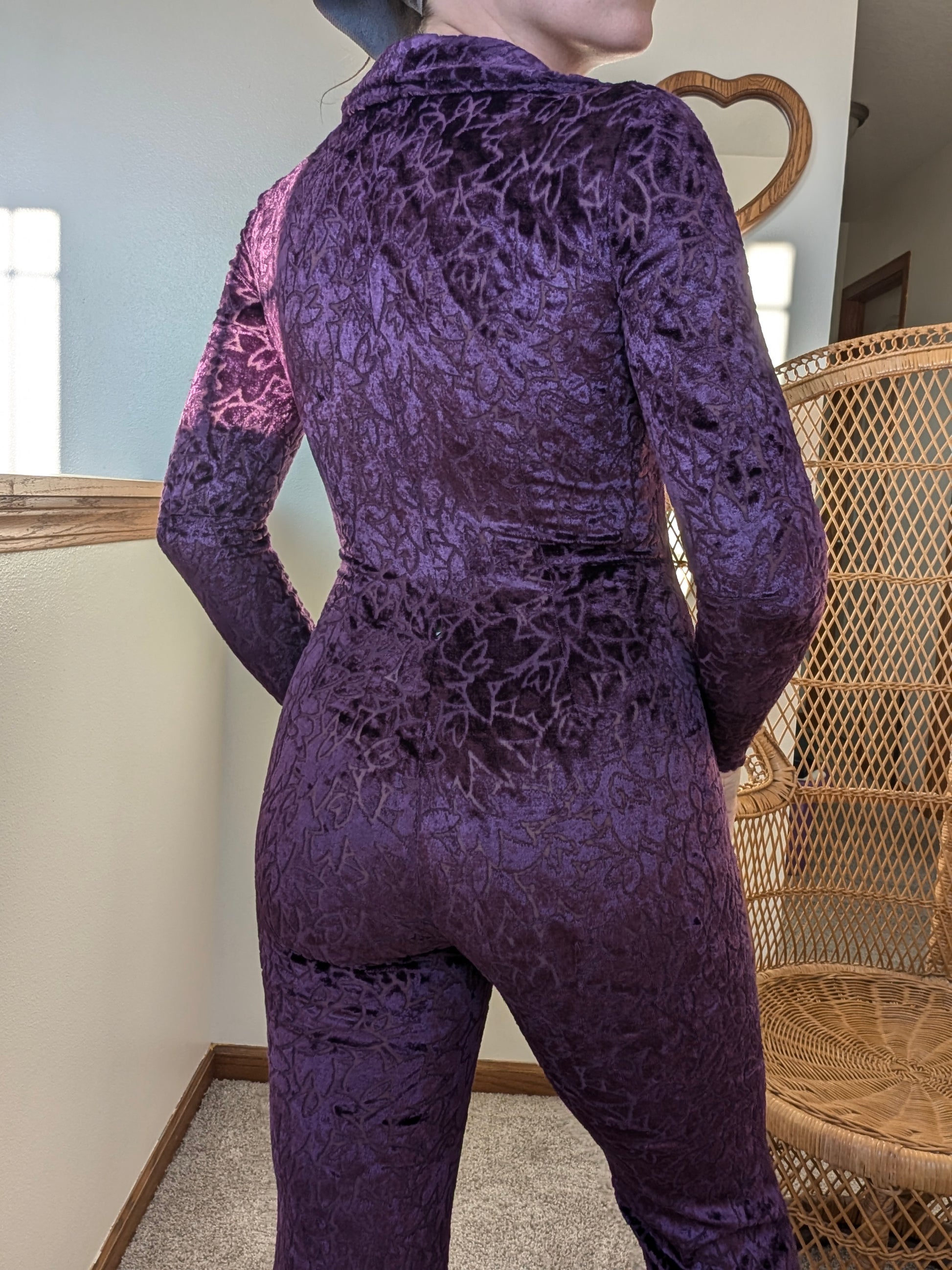 1960/70s purple velvet jumpsuit Jumpsuit Rad Bonnie's Vintage