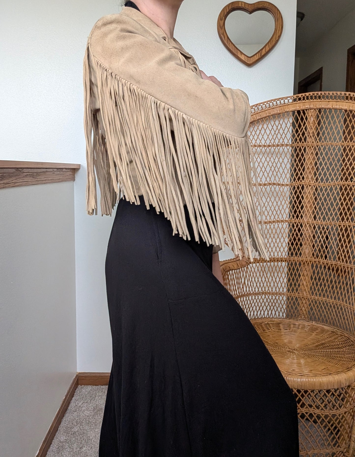 1970s fringe leather jacket Jacket Rad Bonnie's Vintage
