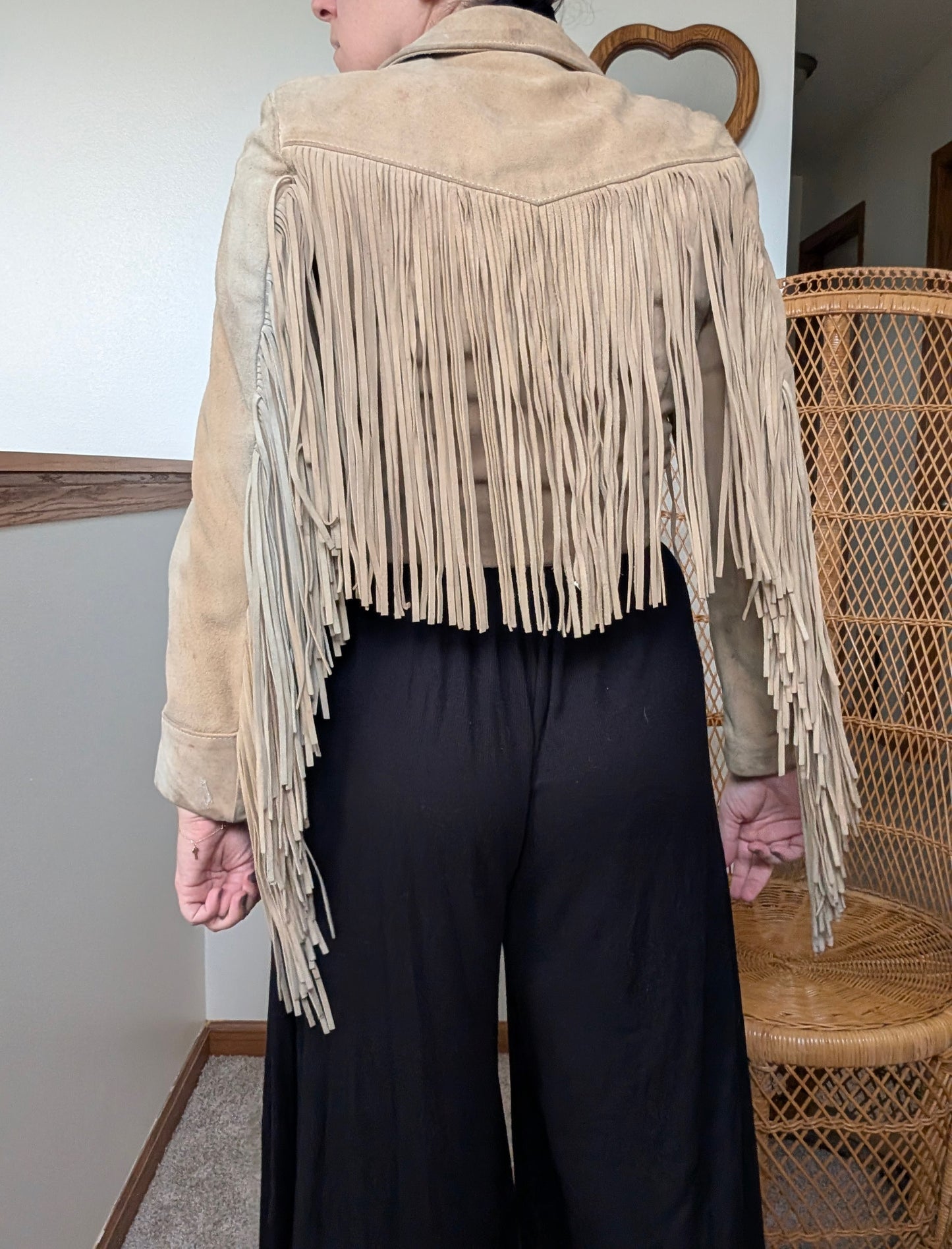 1970s fringe leather jacket Jacket Rad Bonnie's Vintage