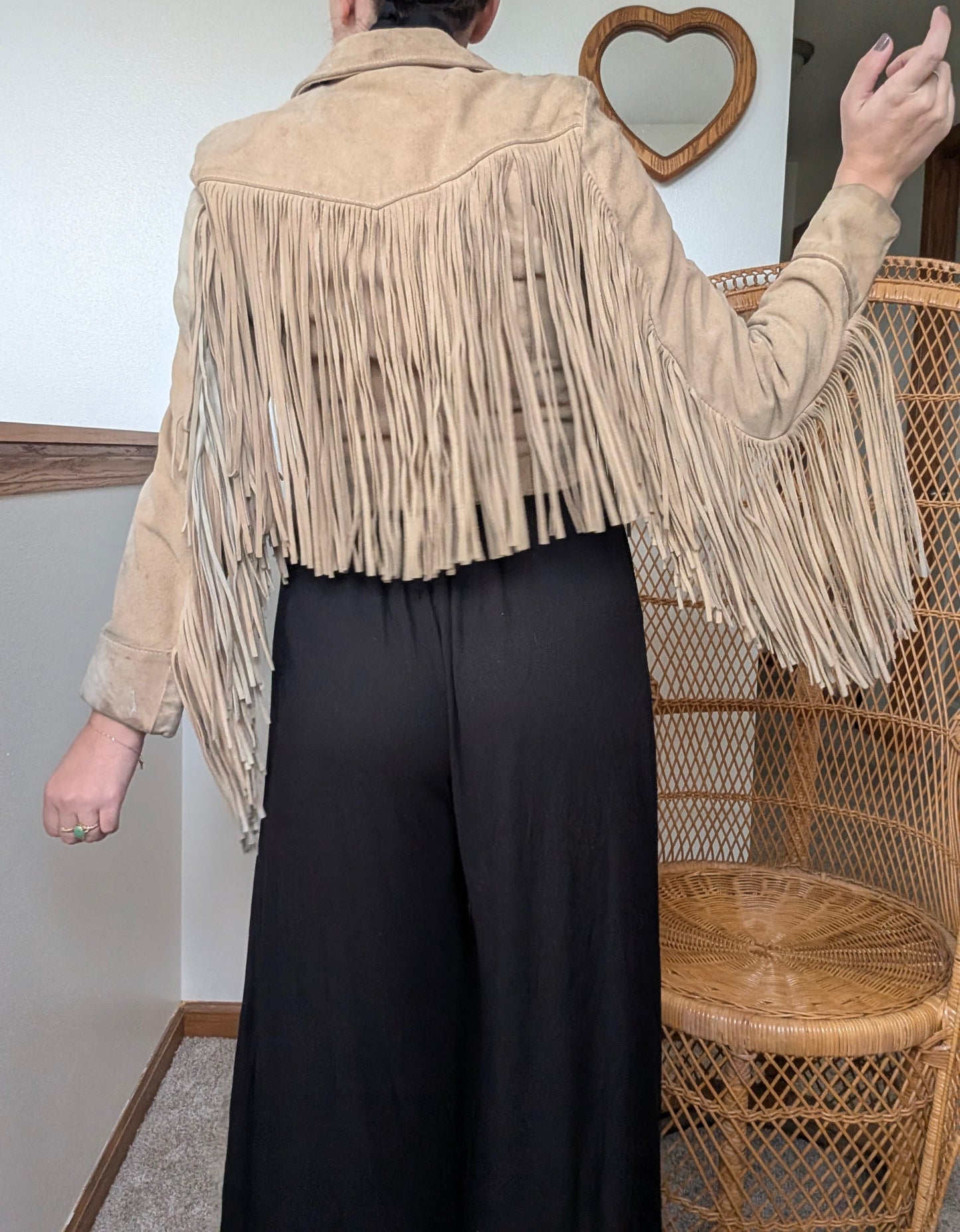 1970s fringe leather jacket Jacket Rad Bonnie's Vintage