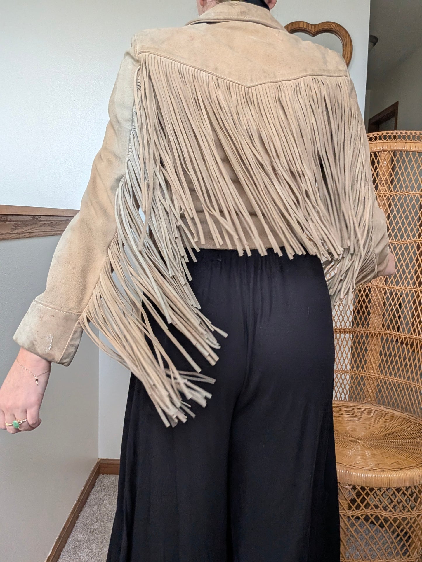 1970s fringe leather jacket Jacket Rad Bonnie's Vintage