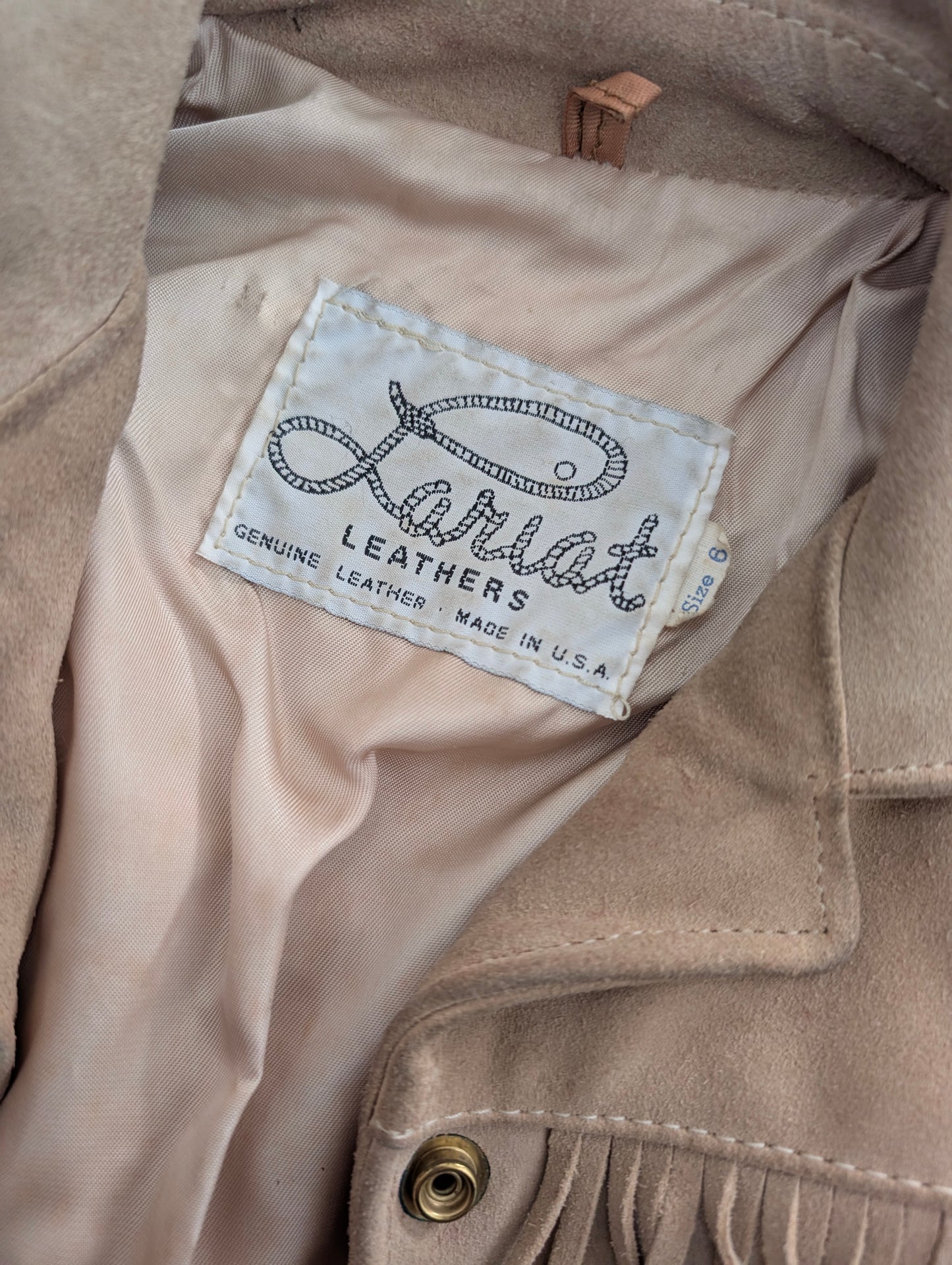 1970s fringe leather jacket Jacket Rad Bonnie's Vintage